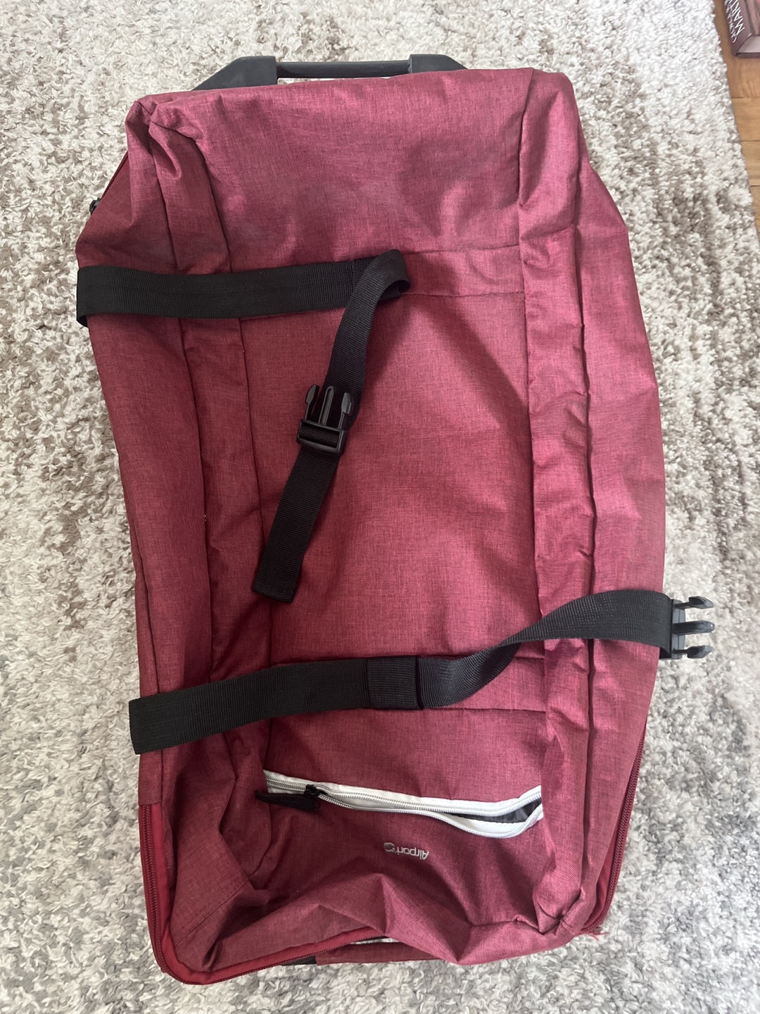 Suitcase Rolling Garment Bag - Burgundy