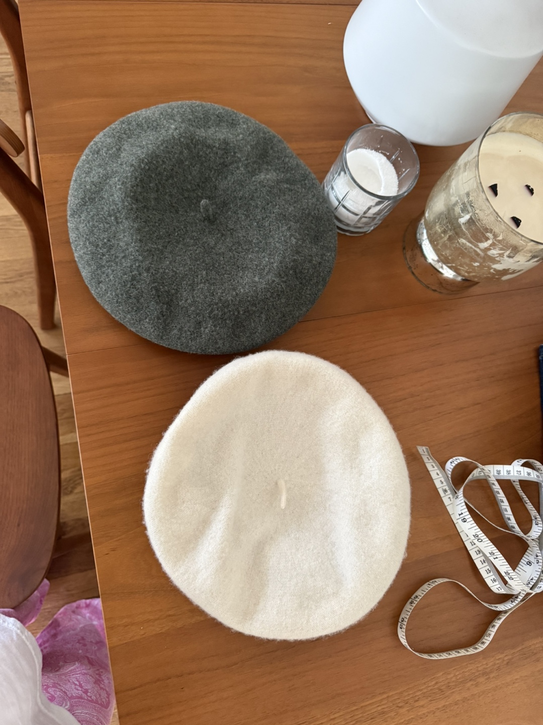 Two Berets - Cream and Green - photo 4