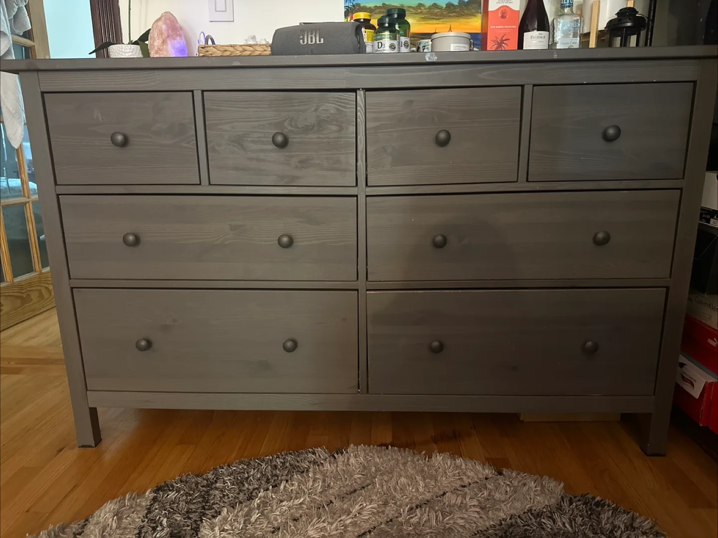 IKEA Hemnes 8-Drawer Dresser - Gray thumbnail