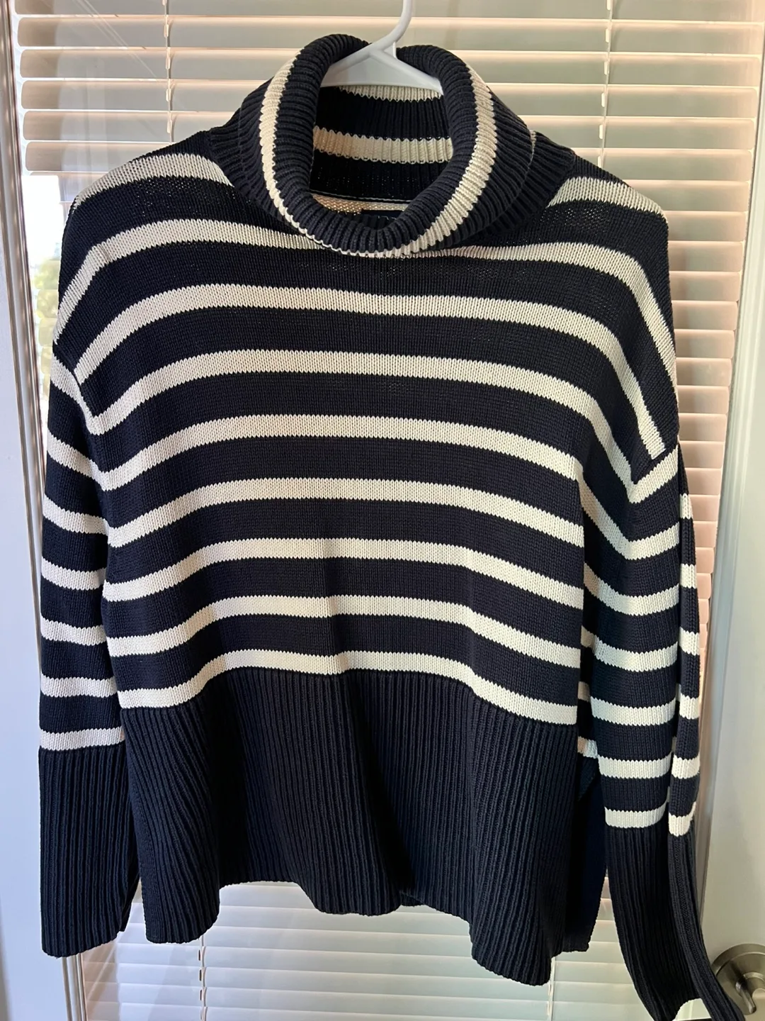 GAP Striped Turtleneck Sweater - XS Petite thumbnail