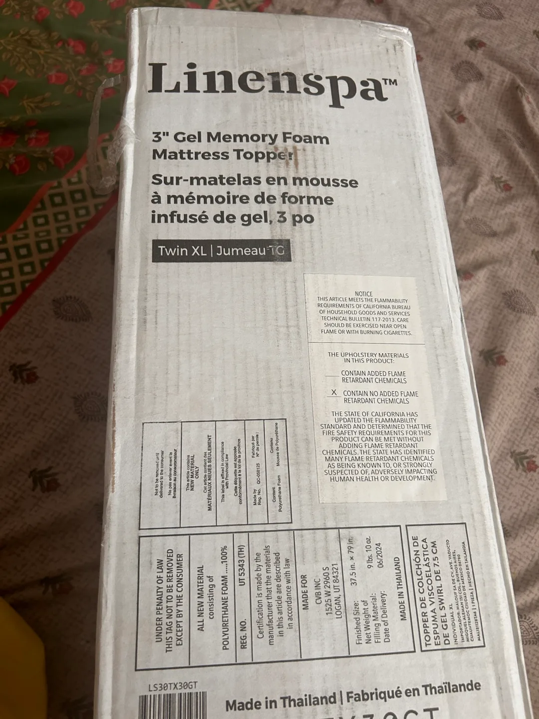 Linenspa 3-Inch Memory Foam Twin XL Mattress Topper image indicator(8)