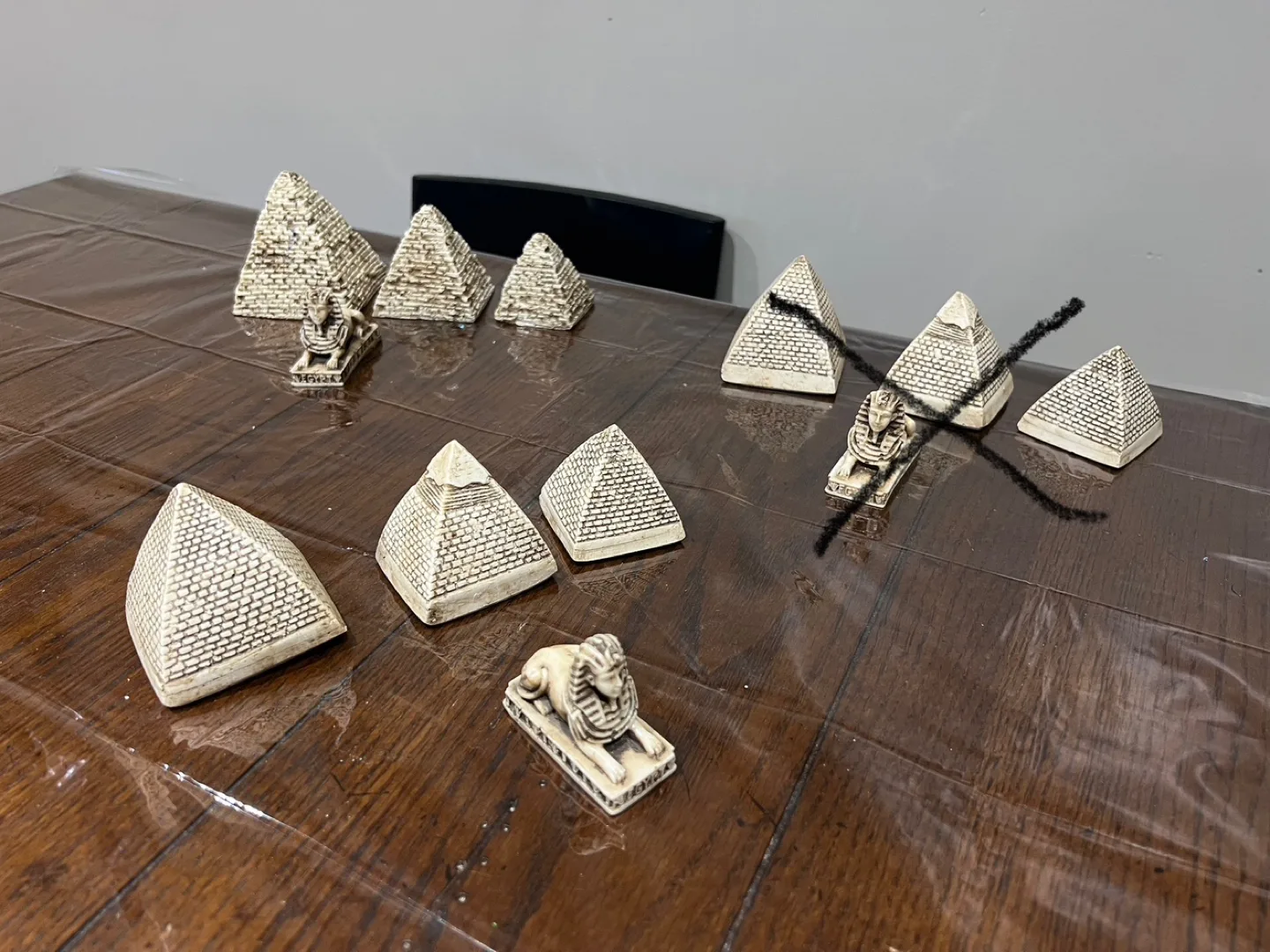 Egyptian Pyramid and Sphinx Figurines Set thumbnail