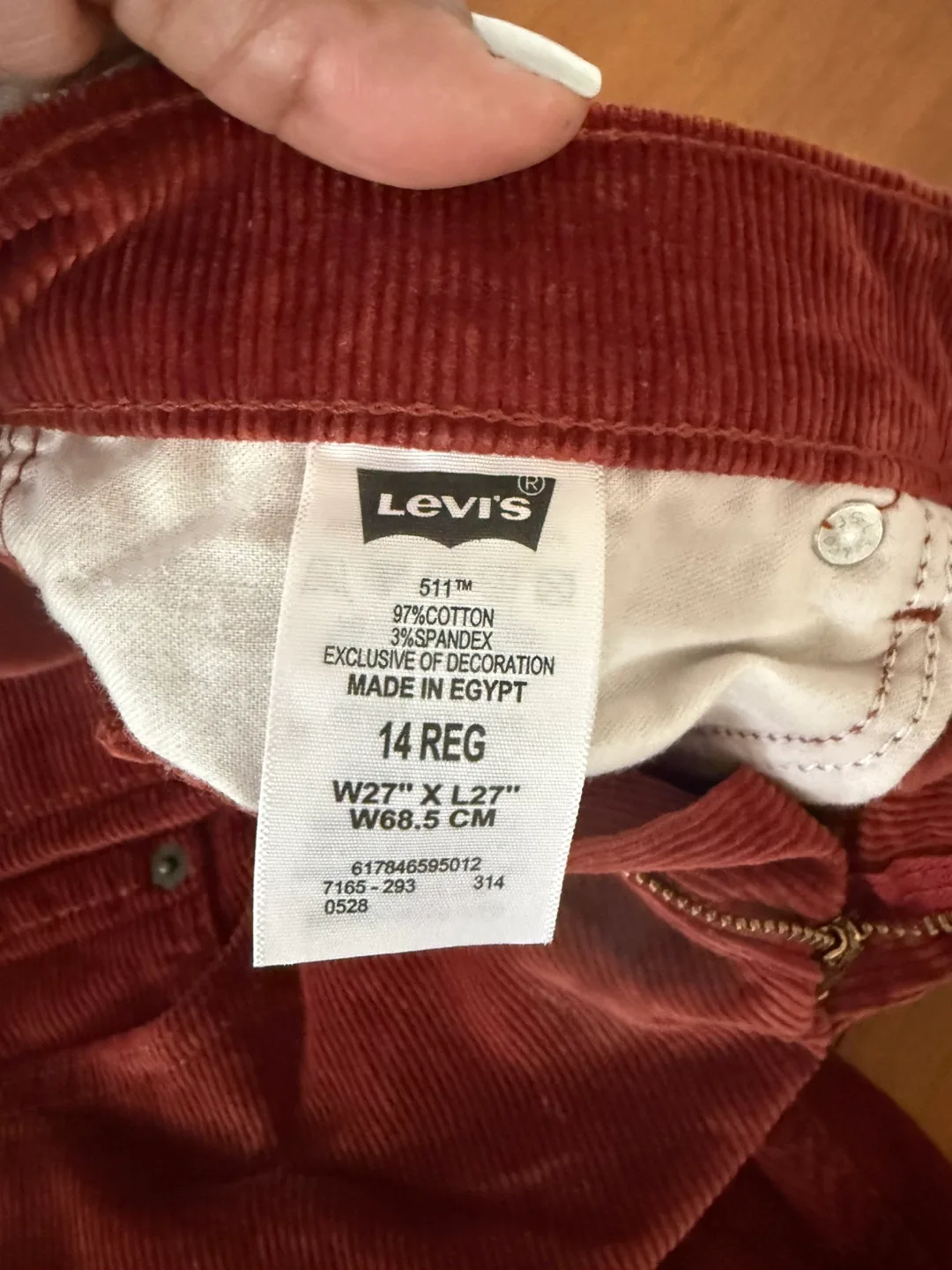 Levi's 511 Slim Fit Corduroy pants image indicator(5)
