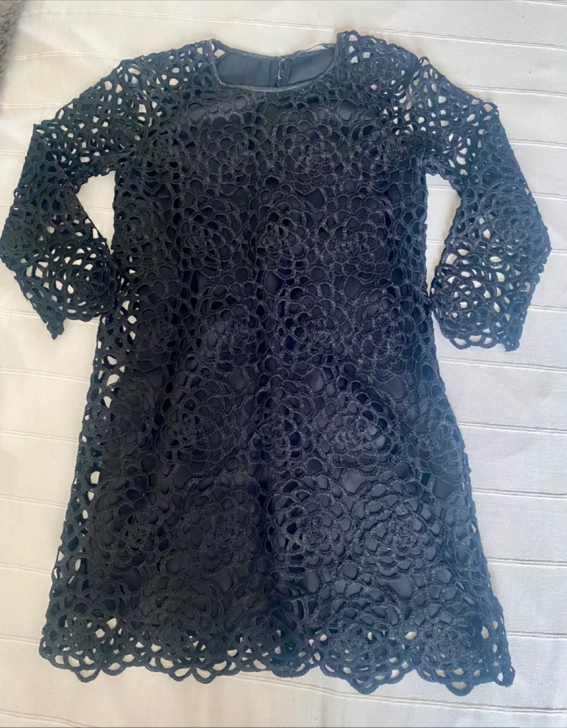 Zara Woman Black Lace Dress - Size S thumbnail
