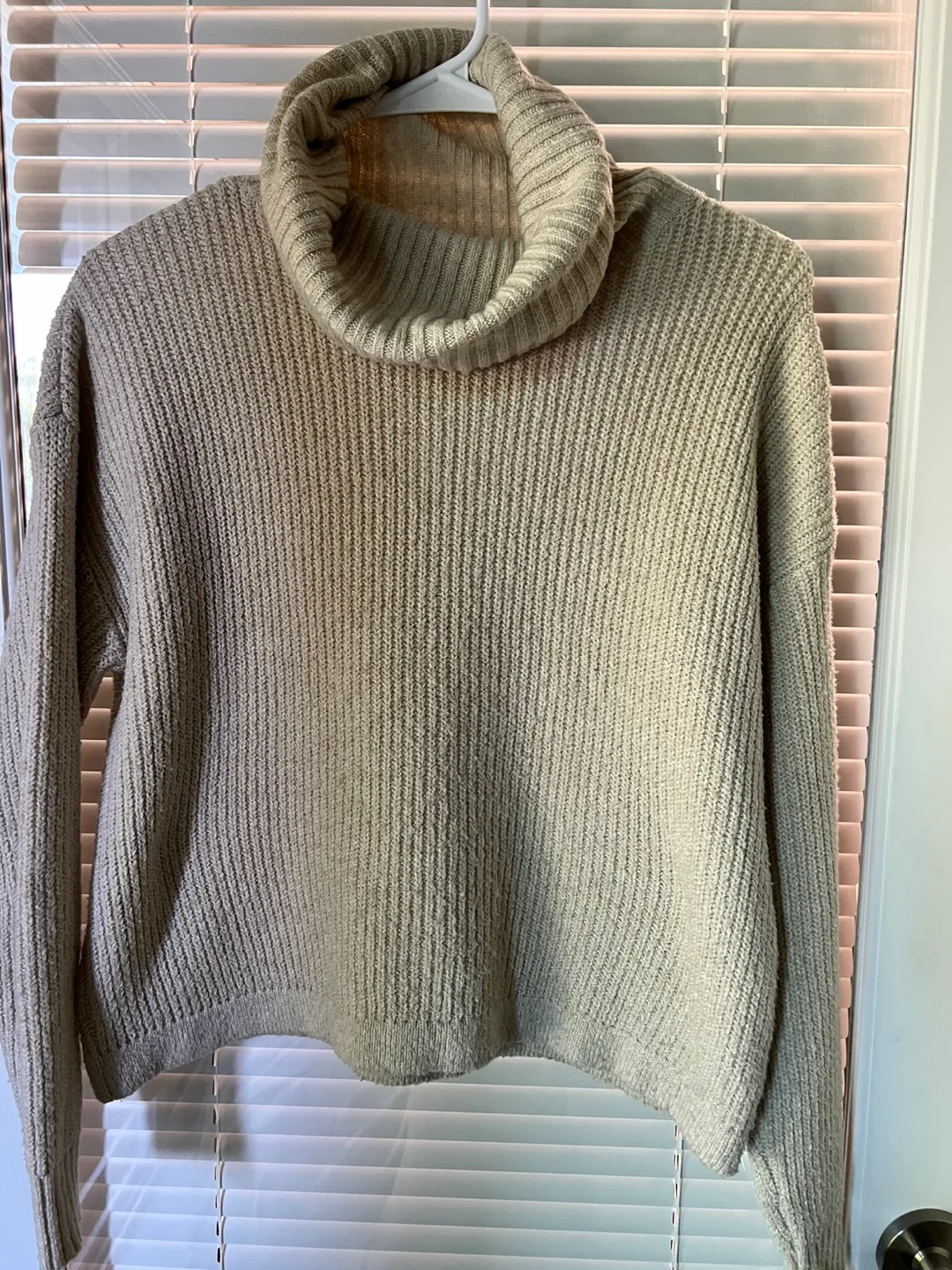 Forever 21 Beige Knit Turtleneck - Size S thumbnail
