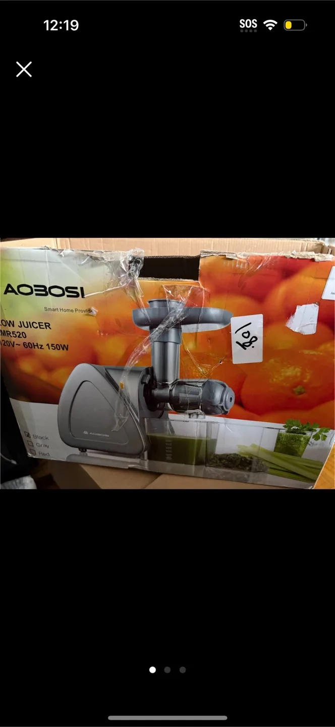 Aobosi Slow Juicer - Model SRS20 thumbnail