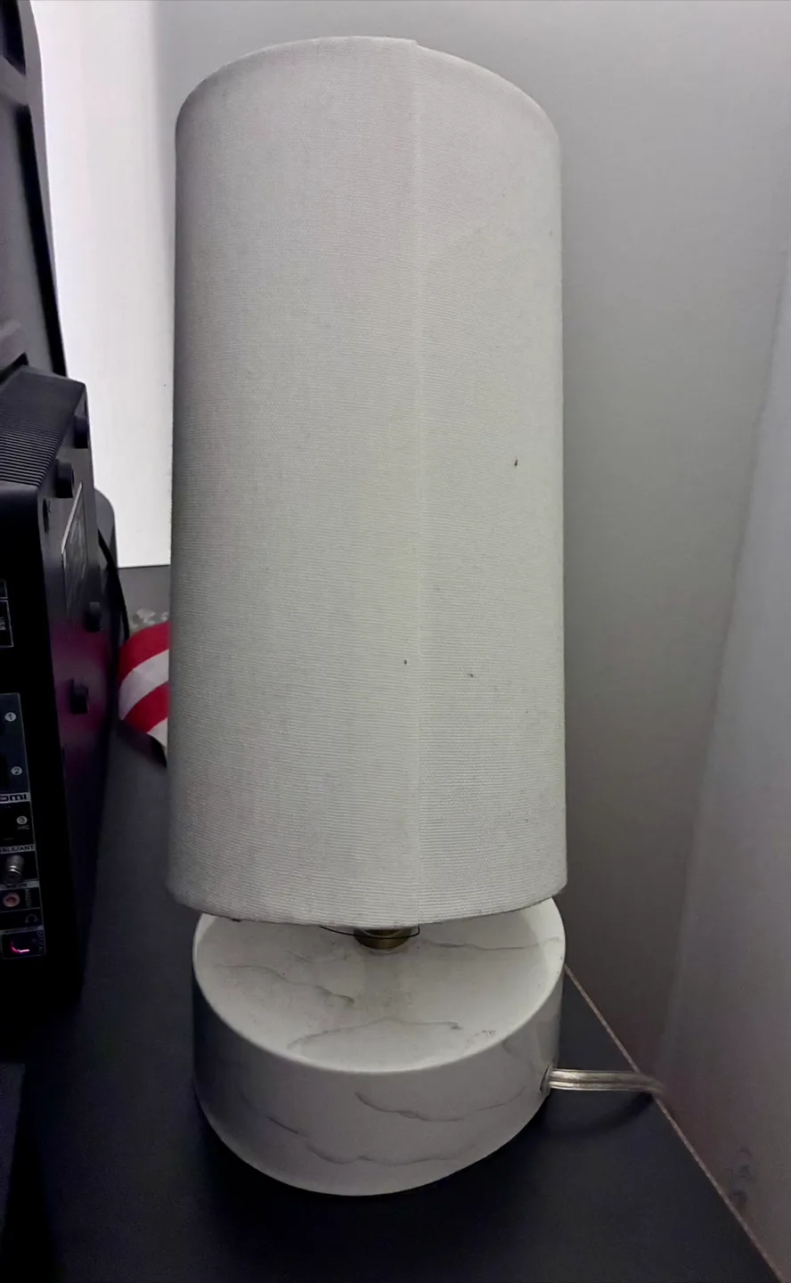 White Cylinder Table Lamp thumbnail