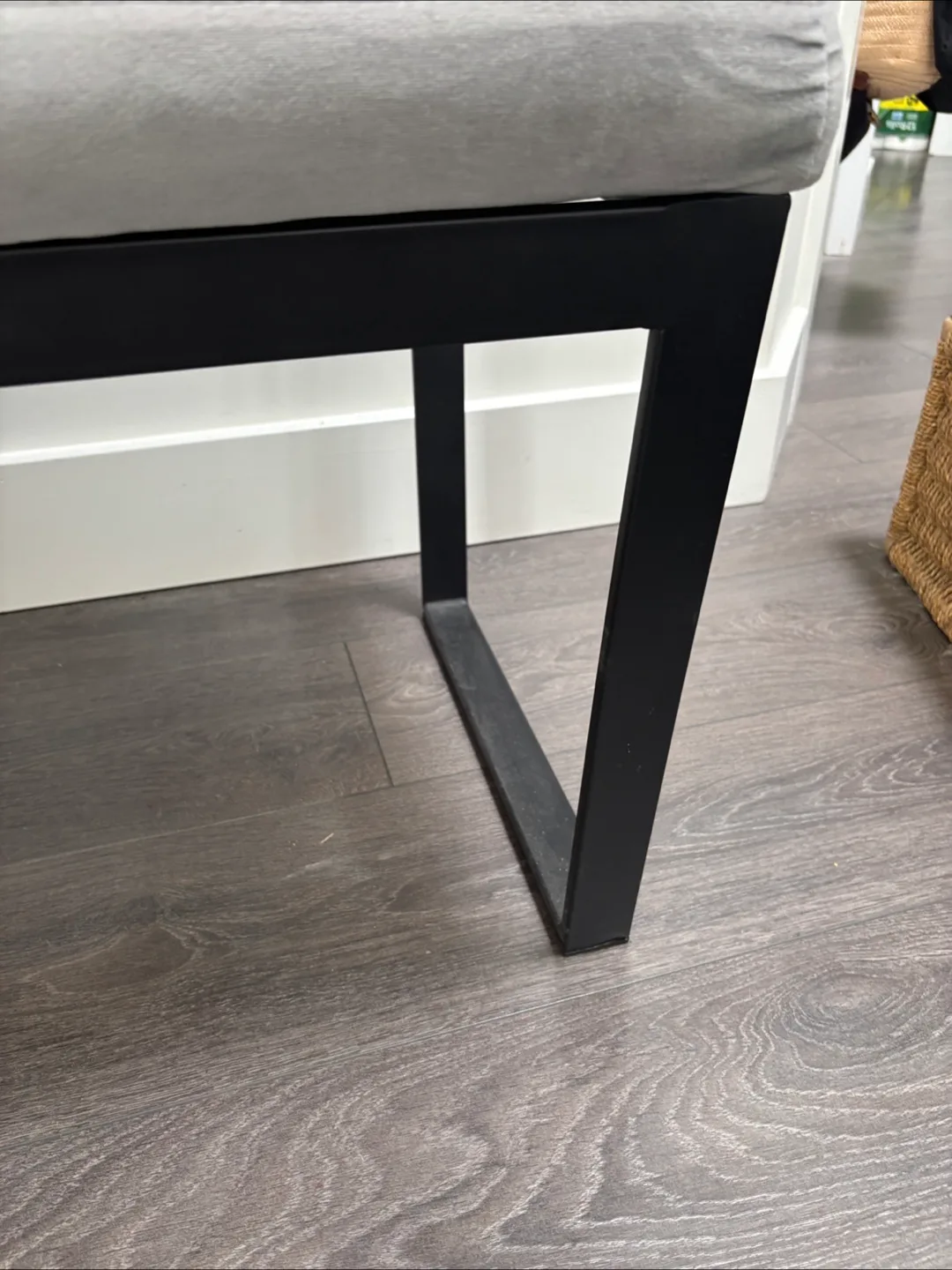 Grey Tufted Ottoman Bench image indicator(3)