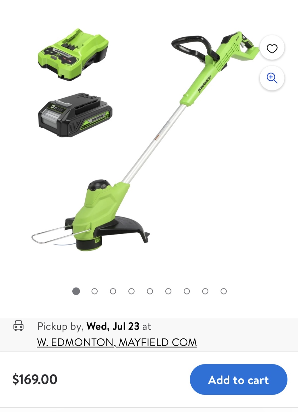 Greenworks Cordless String Trimmer