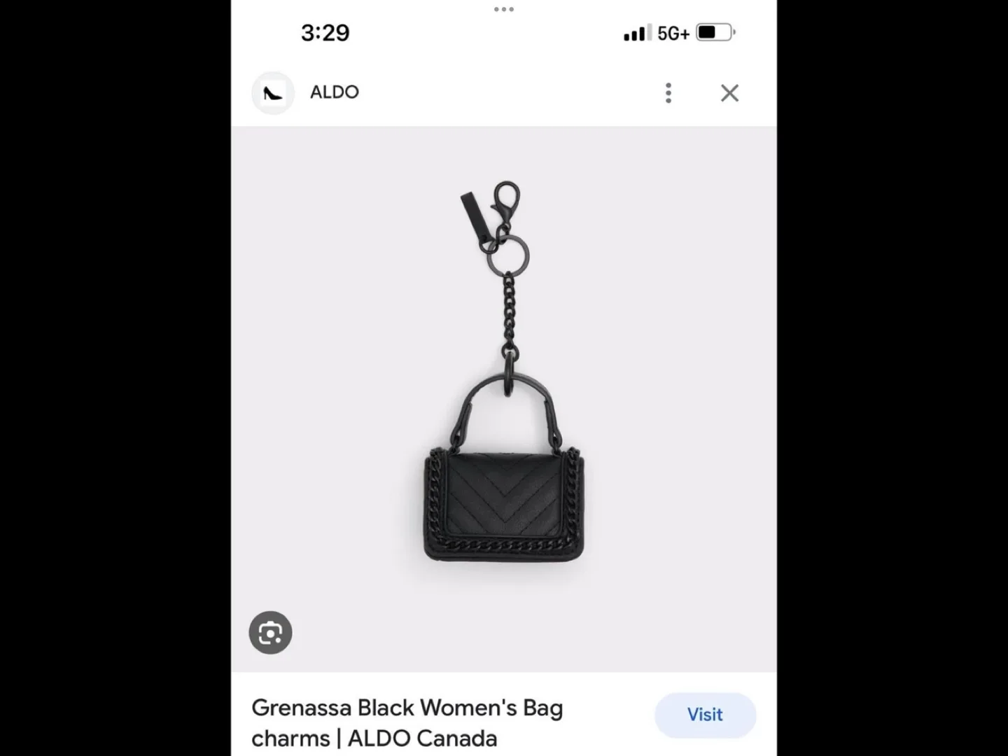 ALDO Grenassa Black Women's Bag Charm thumbnail
