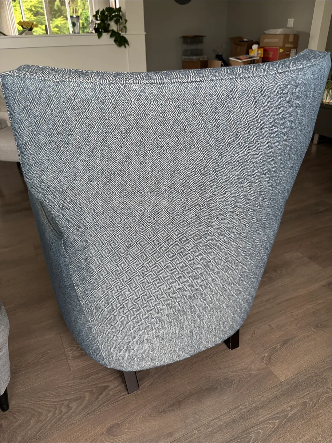 Blue Patterned Armchair - from urban Barn like New! image indicator(4)