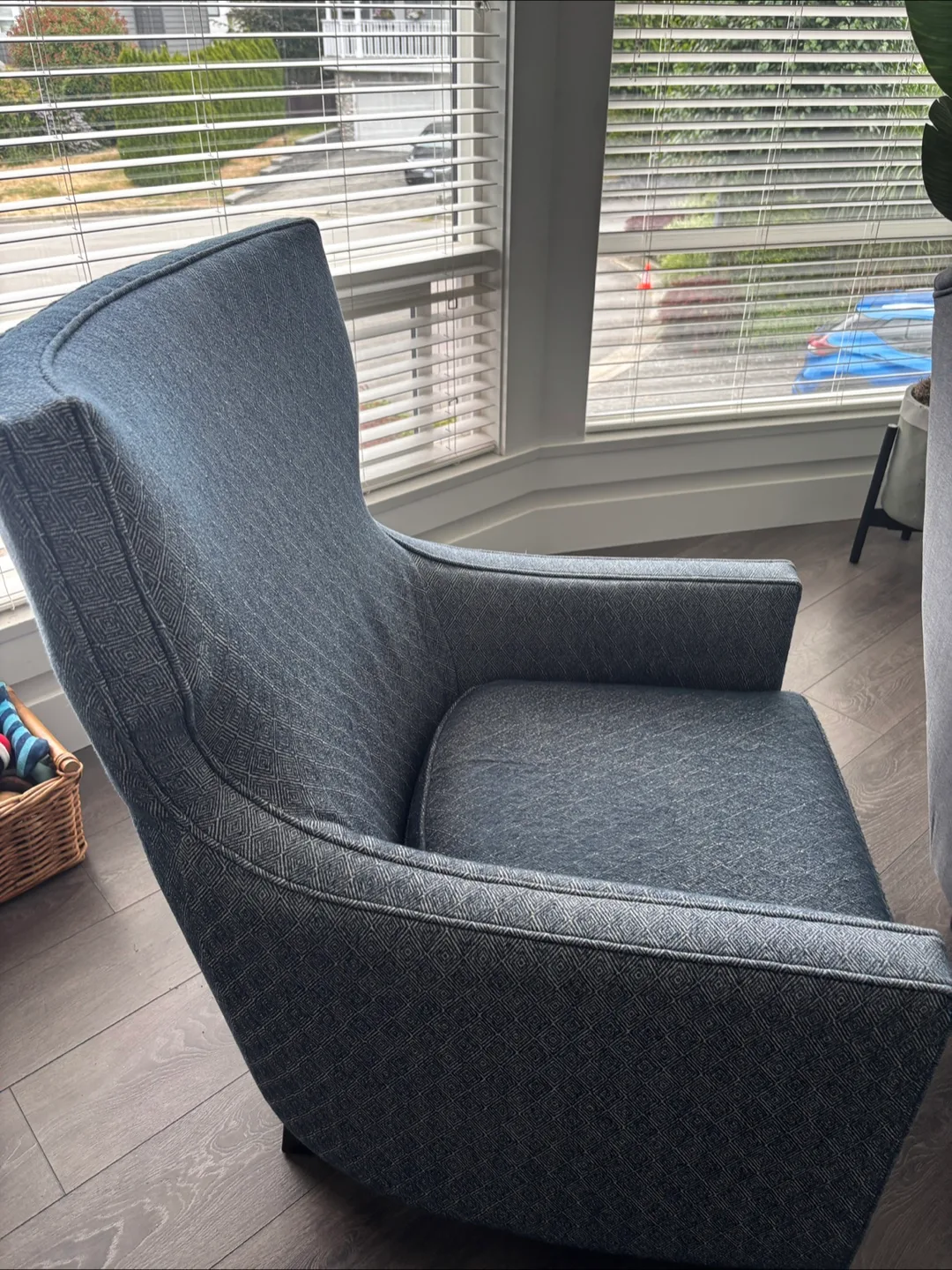 Blue Patterned Armchair - from urban Barn like New! image indicator(2)