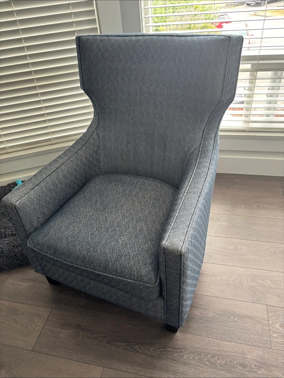 Blue Patterned Armchair - from urban Barn like New! thumbnail