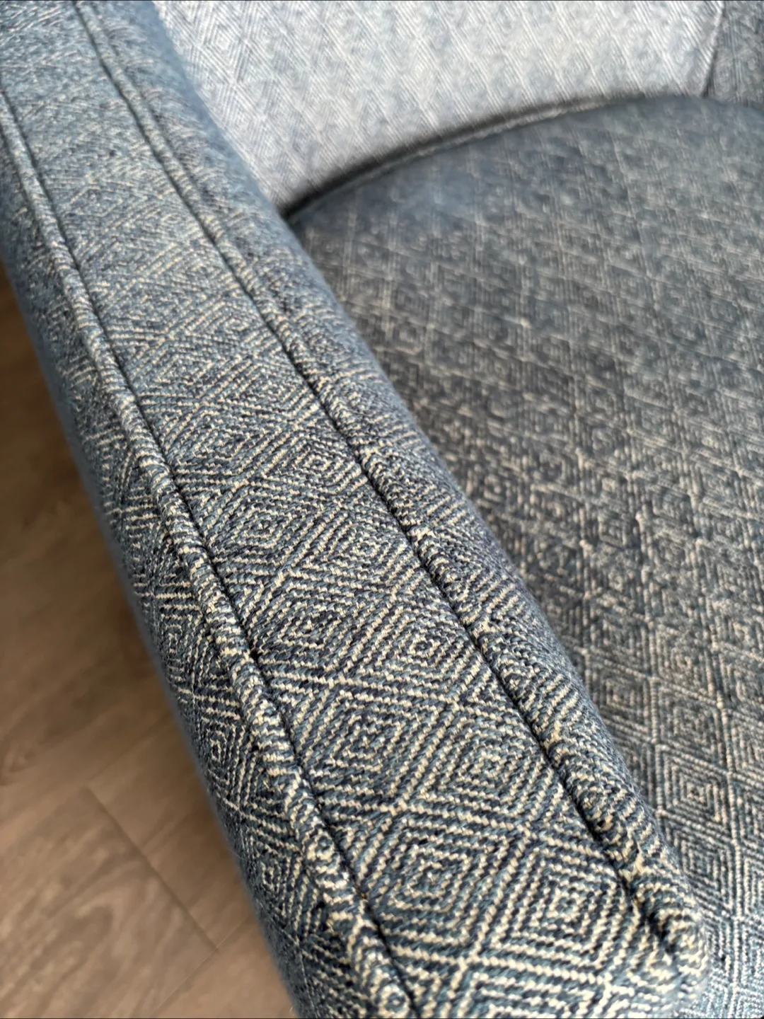 Blue Patterned Armchair - from urban Barn like New! image indicator(7)