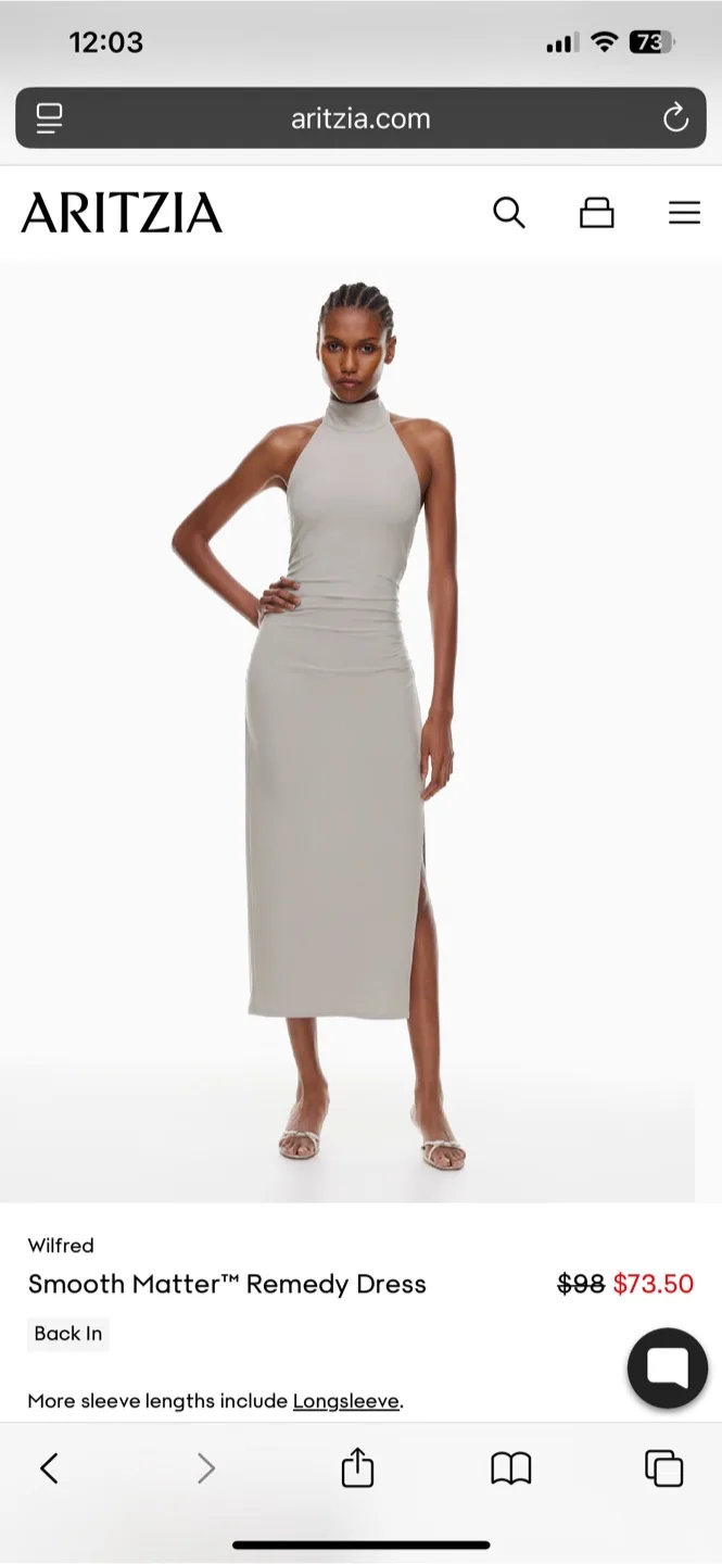 Wilfred Aritzia Smooth Matter Remedy Dress - M/M thumbnail