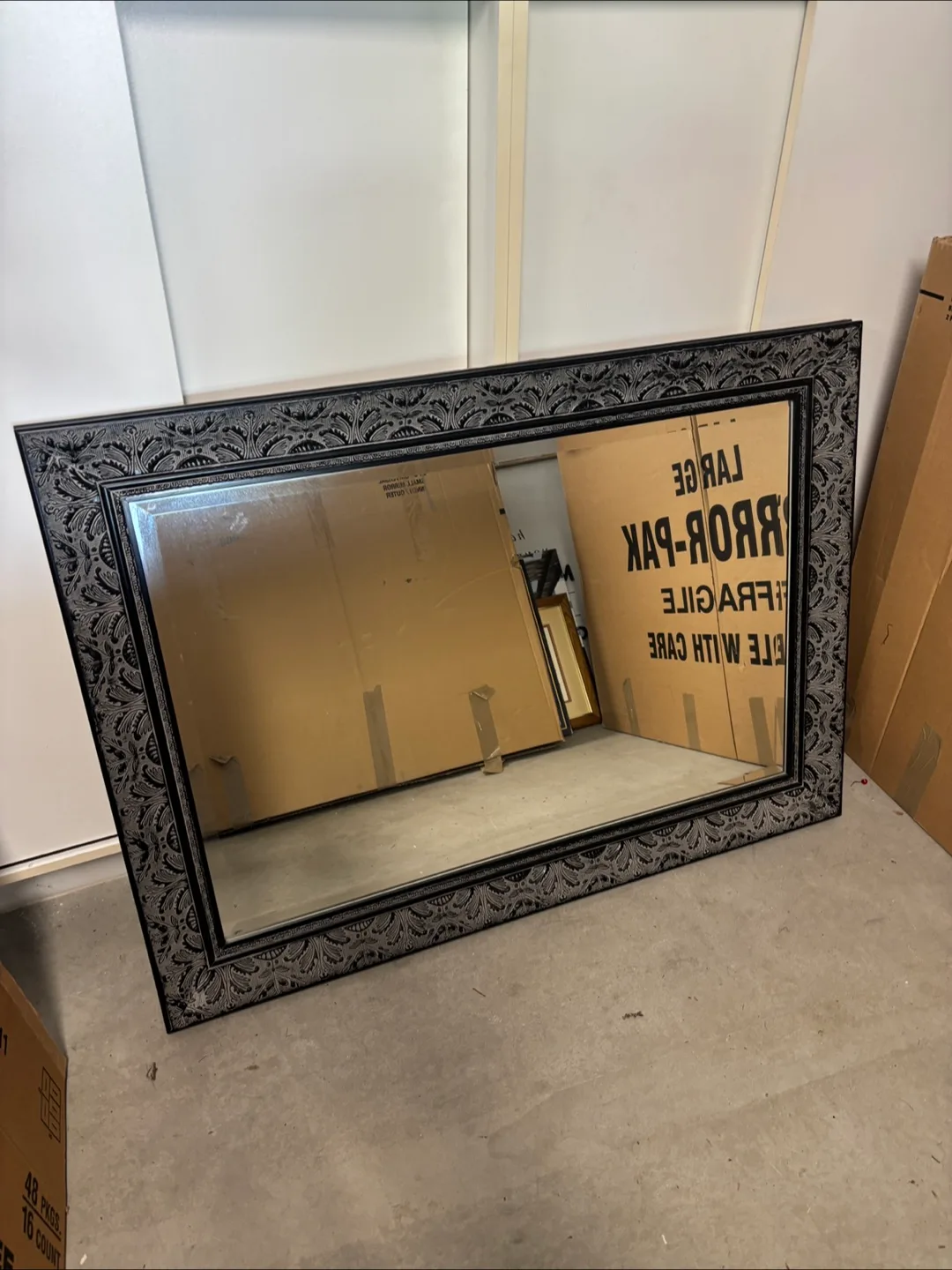 Ornate Black Framed Mirror thumbnail