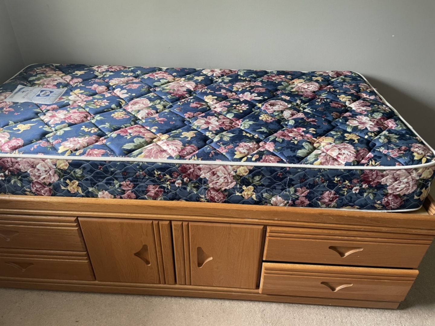 🏒Twin size Captains Bed with mattress - photo 2