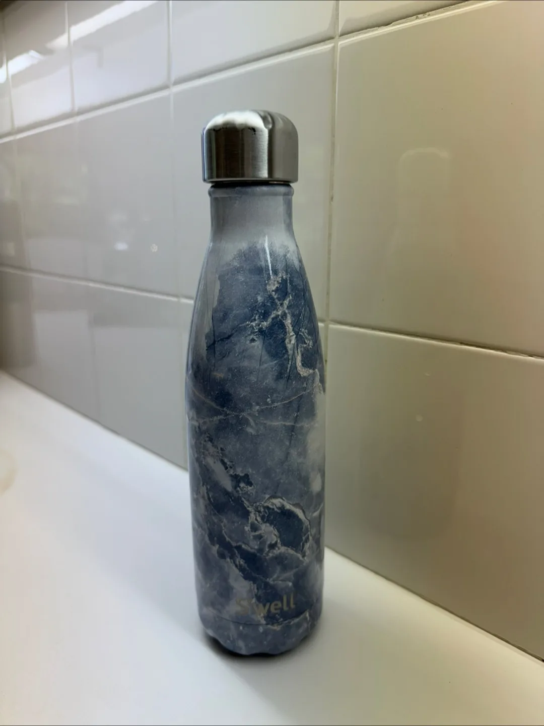 S'well Water Bottle 500ml - Blue Marble Design thumbnail
