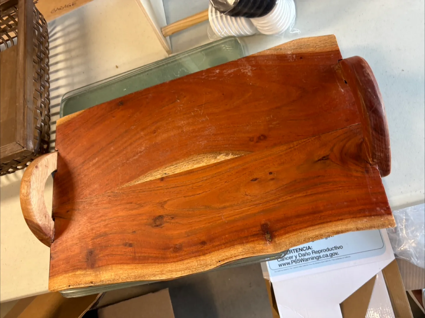 Wooden Serving Tray with Handle thumbnail