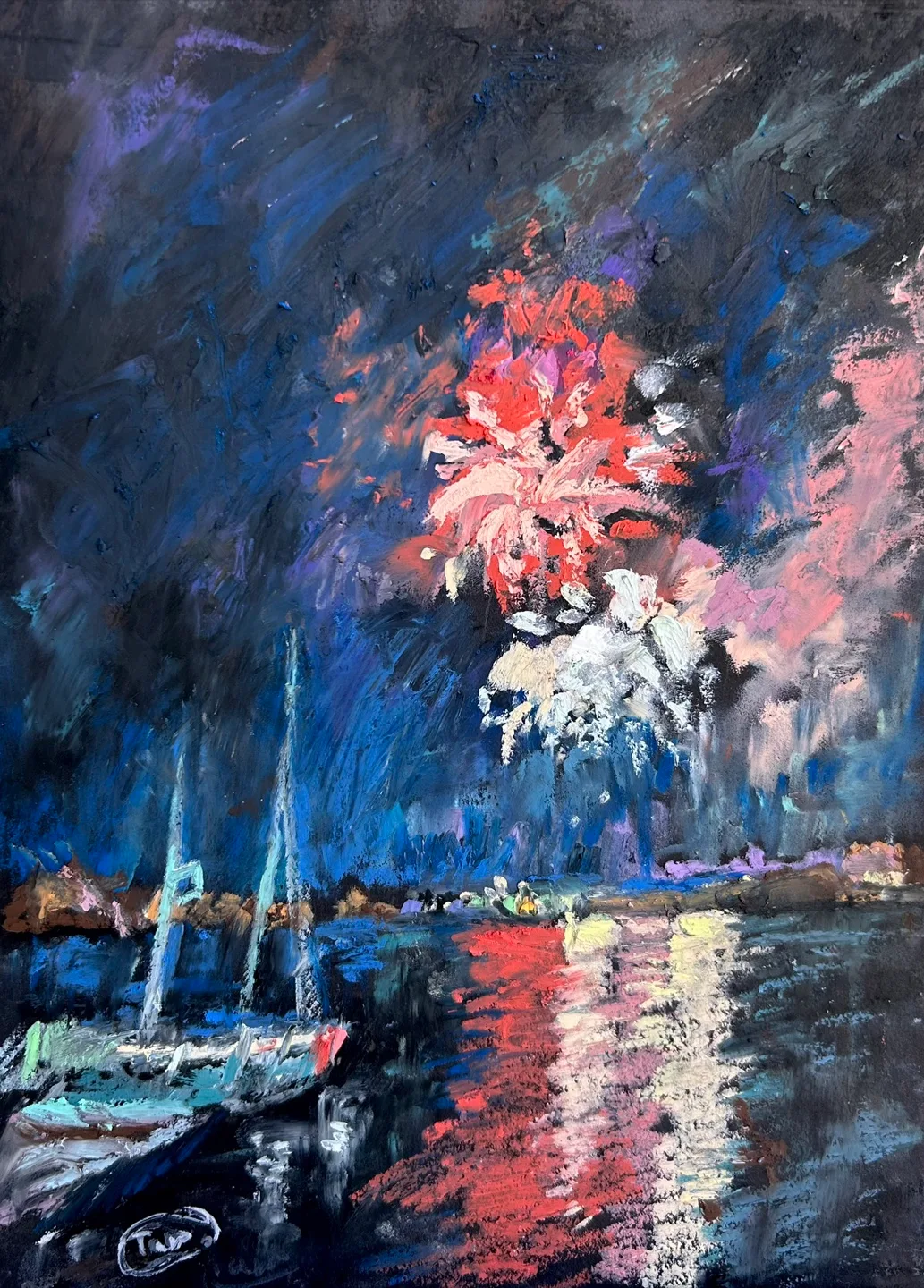 “Canadian Summer” Original Oil Pastel Painting thumbnail