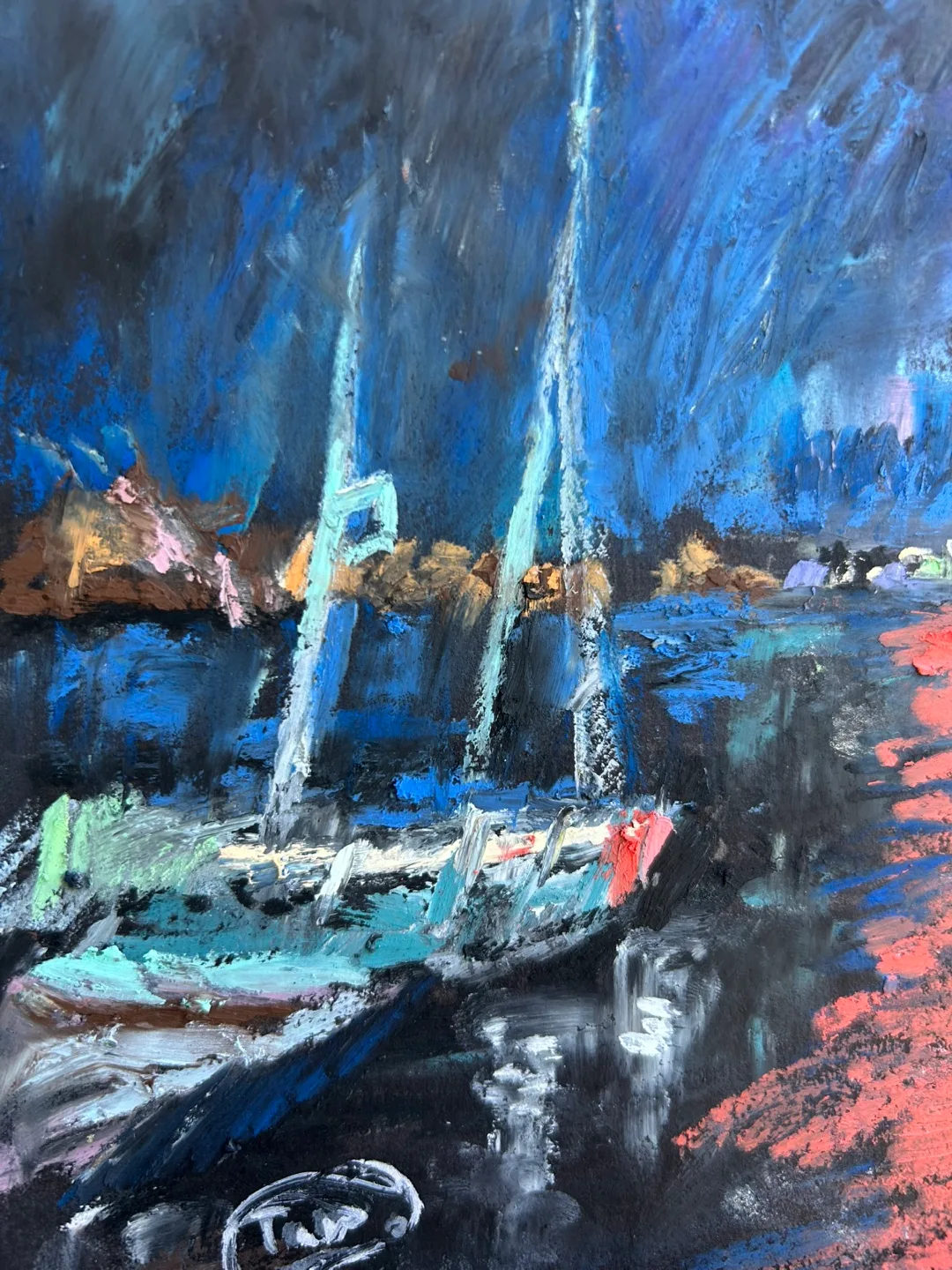 “Canadian Summer” Original Oil Pastel Painting image indicator(6)