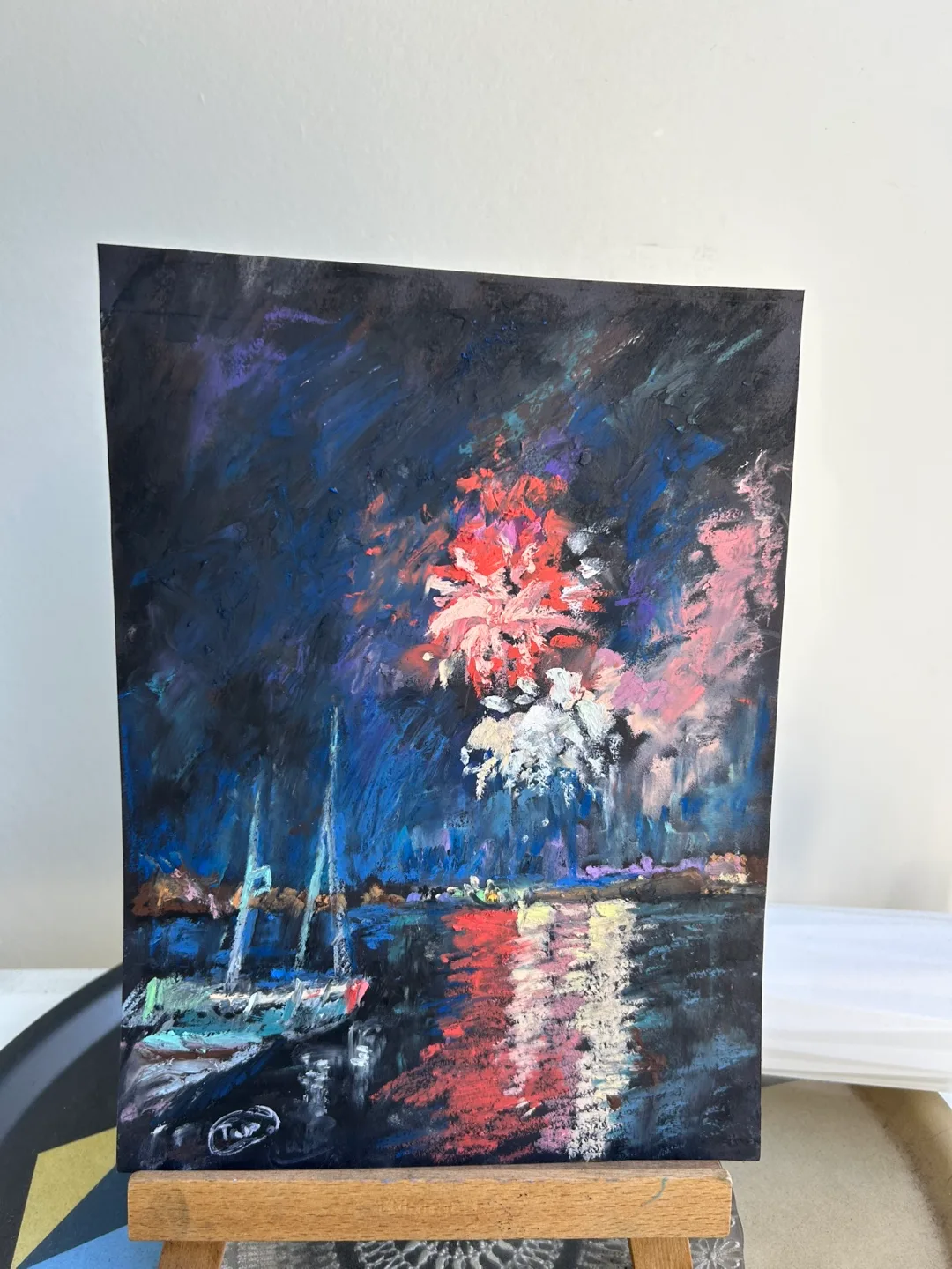 “Canadian Summer” Original Oil Pastel Painting image indicator(2)