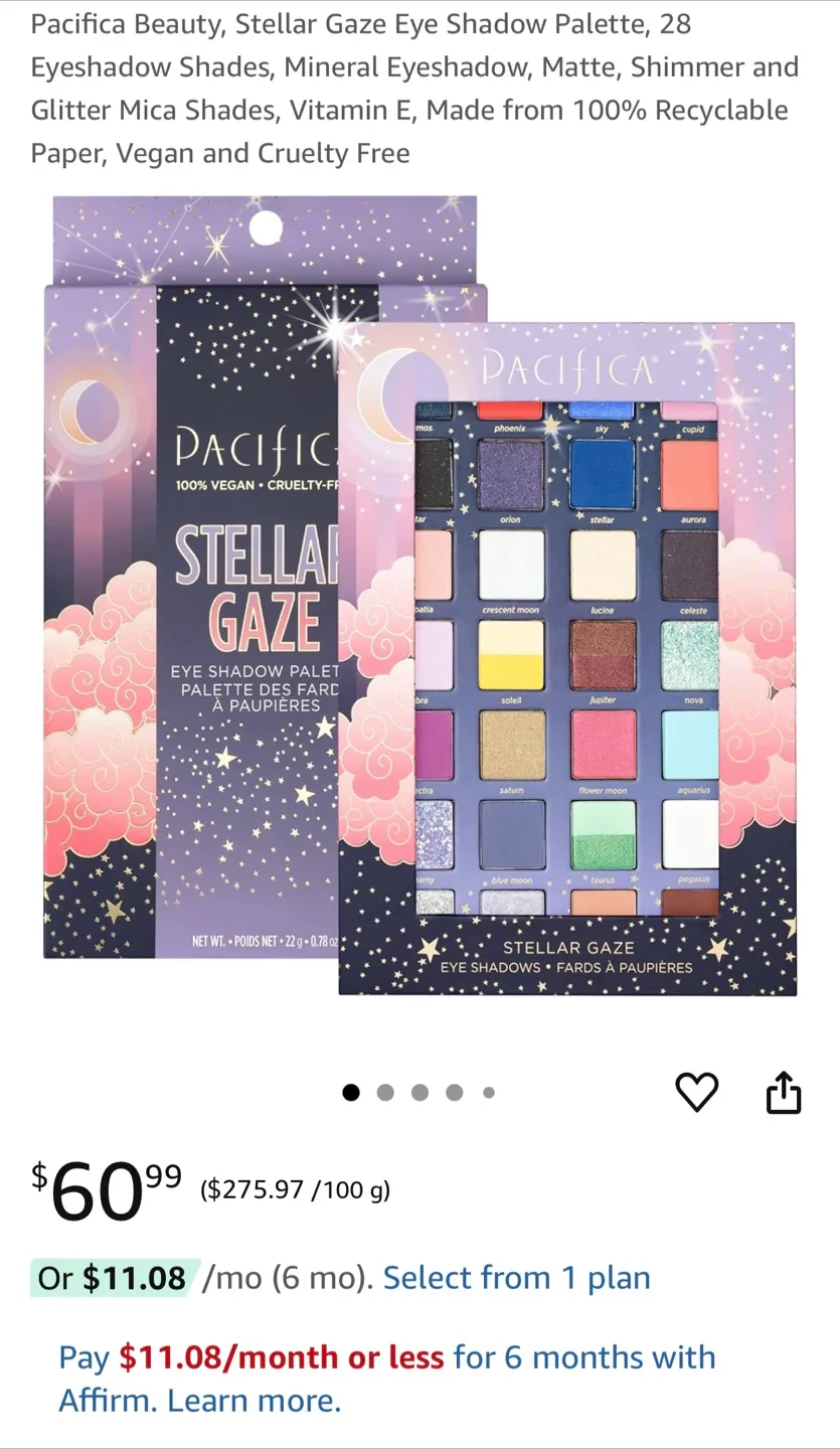 Pacifica Stellar Gaze Eyeshadow Palette thumbnail