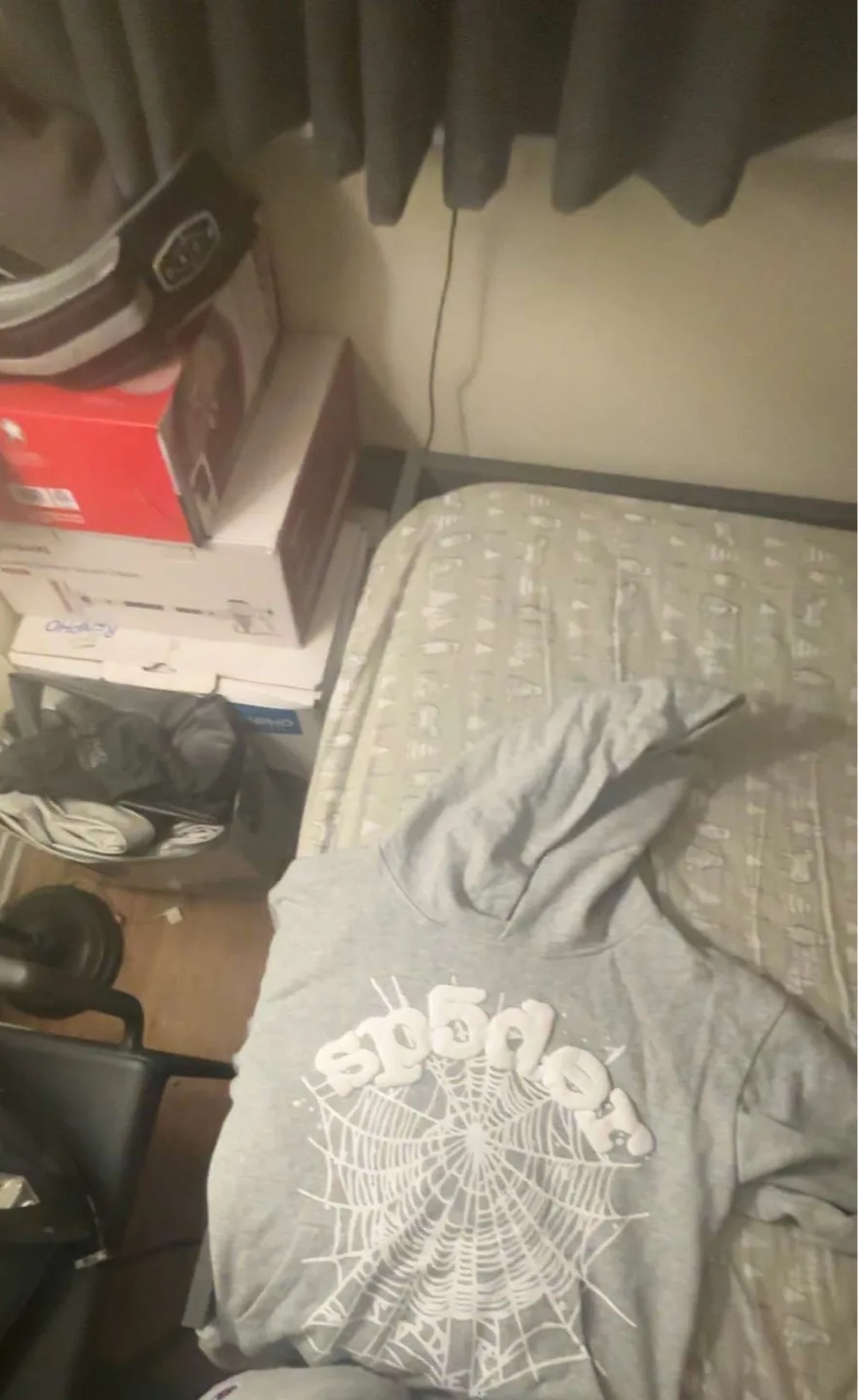 Sp5der Grey Hoodie 1:1 thumbnail