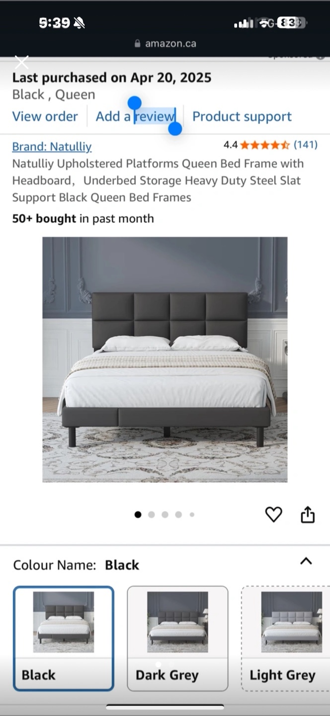 Natulliy Queen Bed Frame with Headboard - photo 4