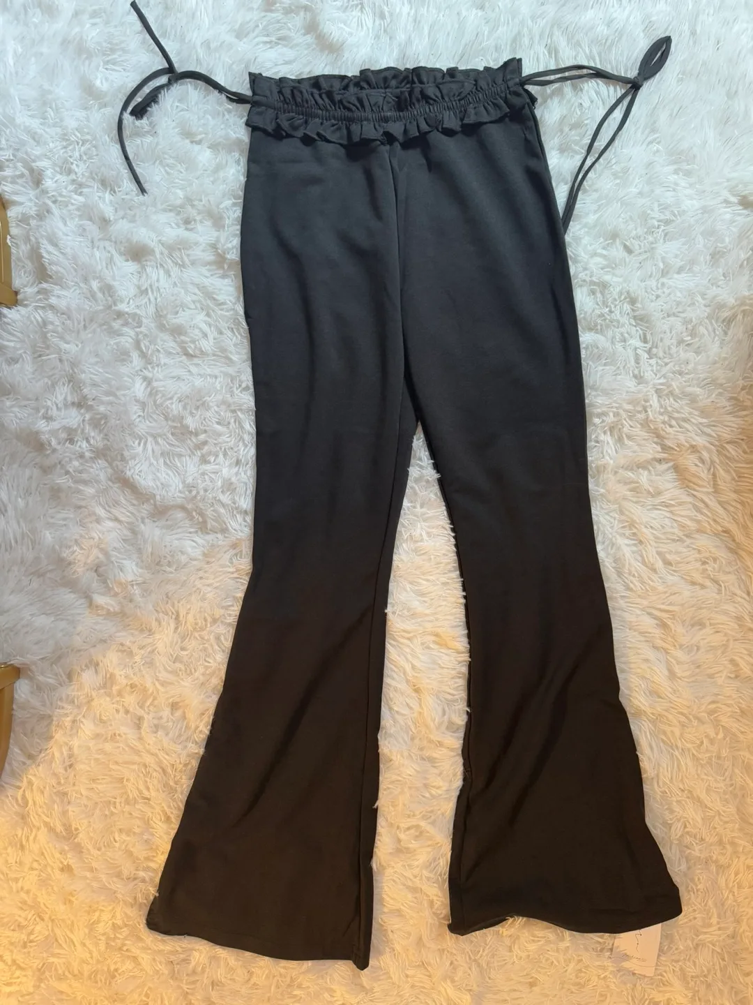 Fashion Black Ruffle Pants - Size S thumbnail