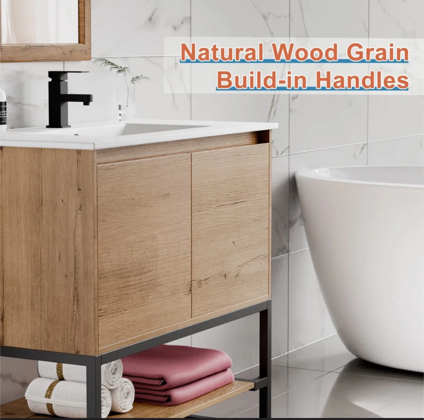 Spacious Vanity Cabinet with Soft-Close Doors image indicator(5)