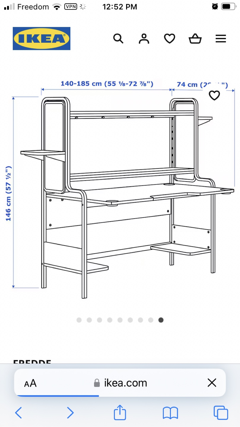 IKEA Fredde Desk - Black