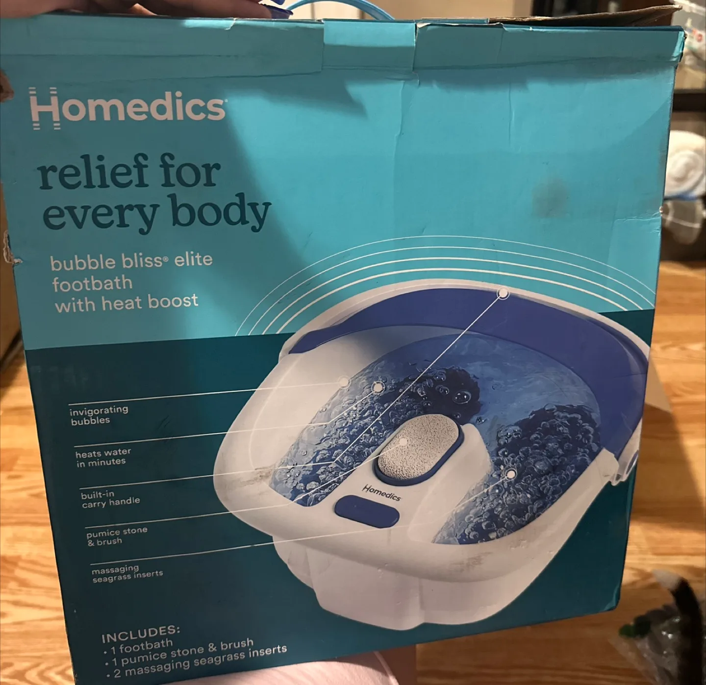 Homedics Bubble Bliss Elite Footbath with Heat Boost thumbnail