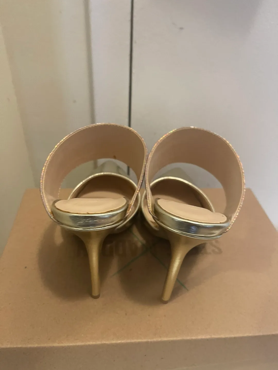 Wild Diva Lounge Gold Heels image indicator(4)