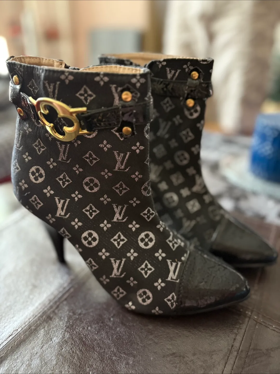 Designer Inspired Louis Vuitton Ankle Boots, Size 39 thumbnail