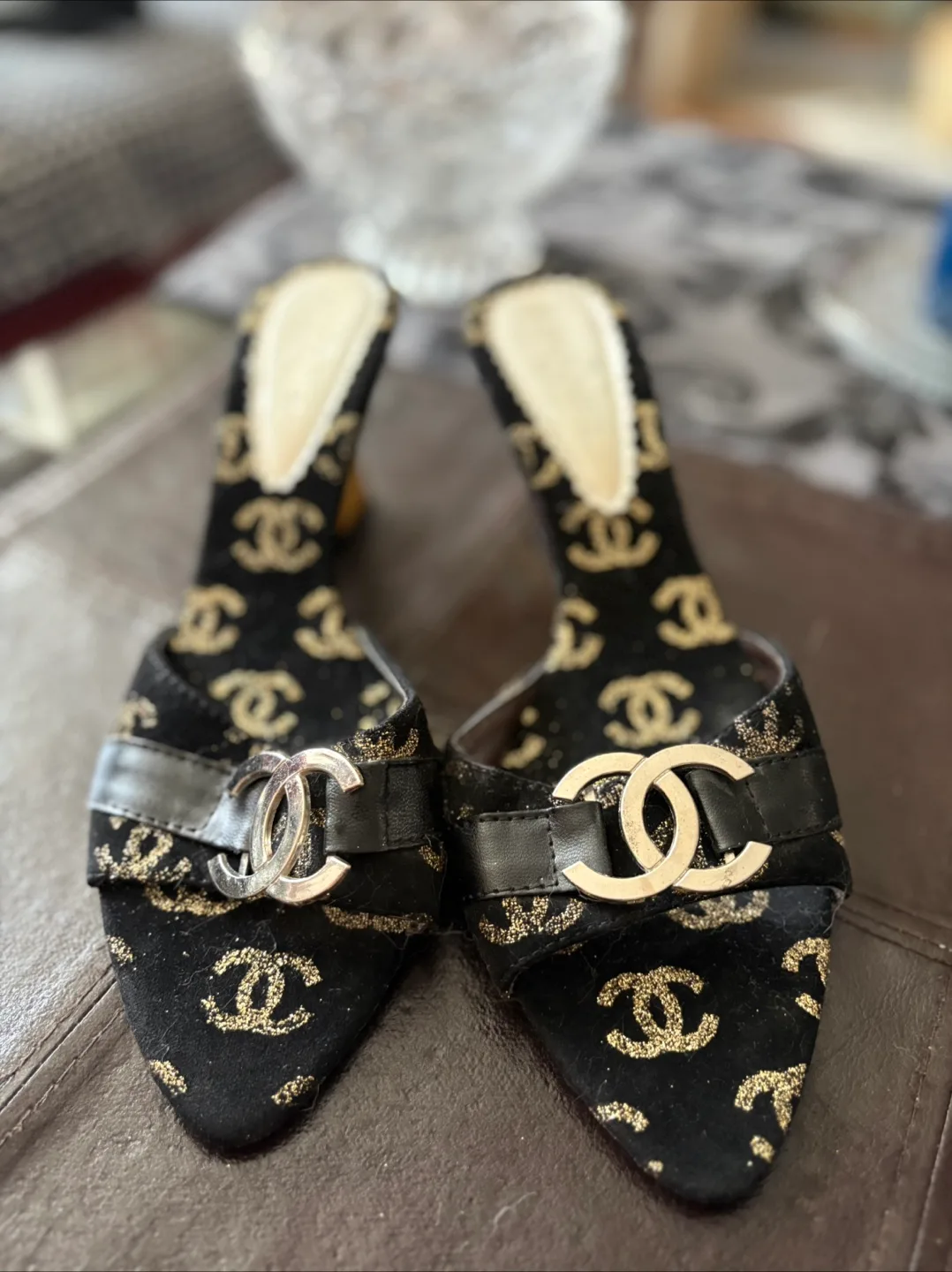 Designer Inspired Chanel Mules - Size 37 thumbnail