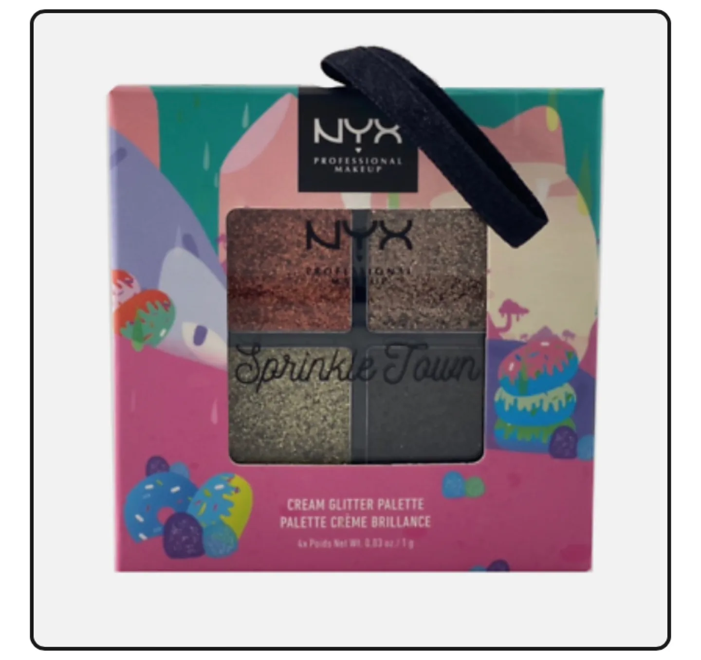 Sealed Nyx  sprinkle town cream glitter palette image indicator(4)
