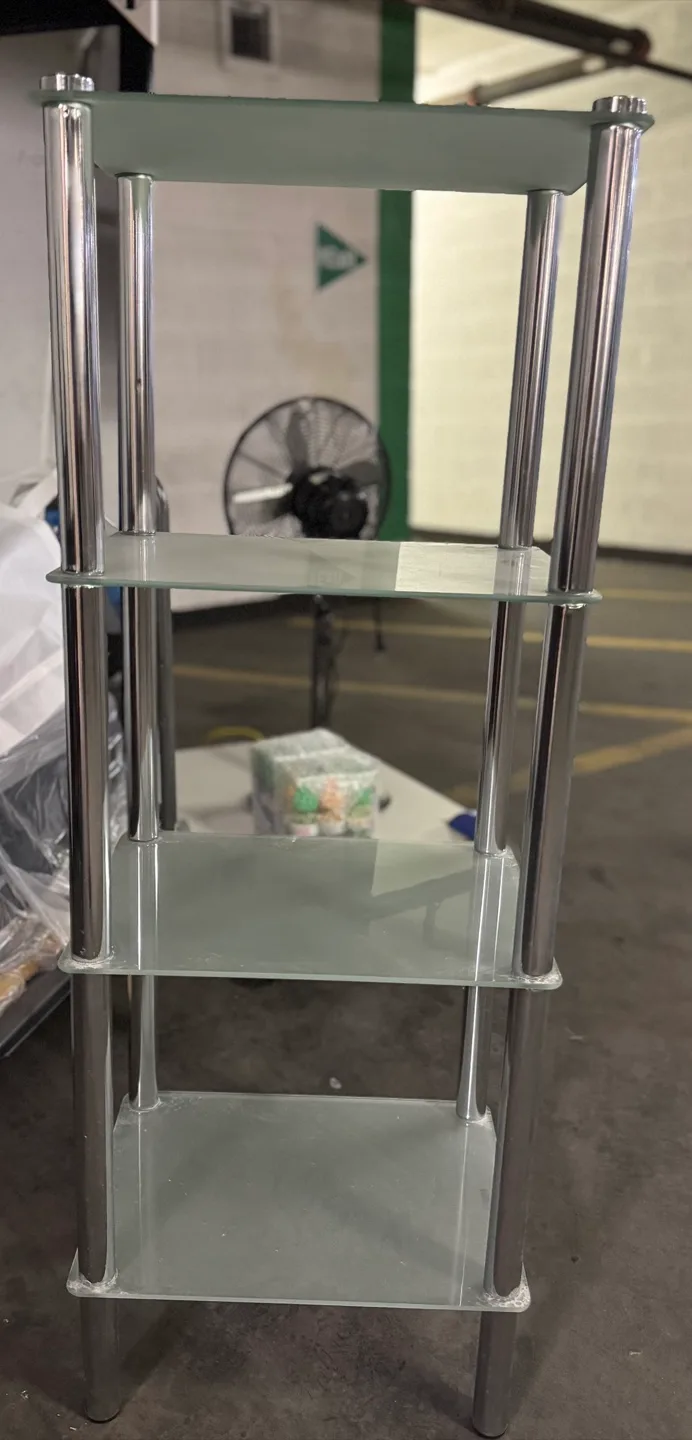 Glass and Chrome Shelving Unit 🇨🇦 thumbnail