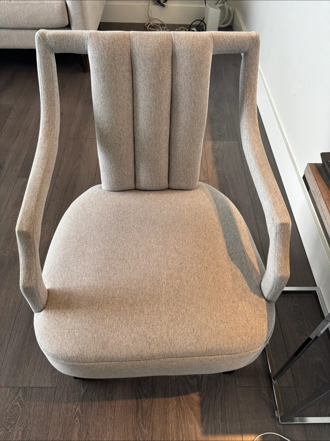 Grey Armchair with Unique Design image indicator(2)