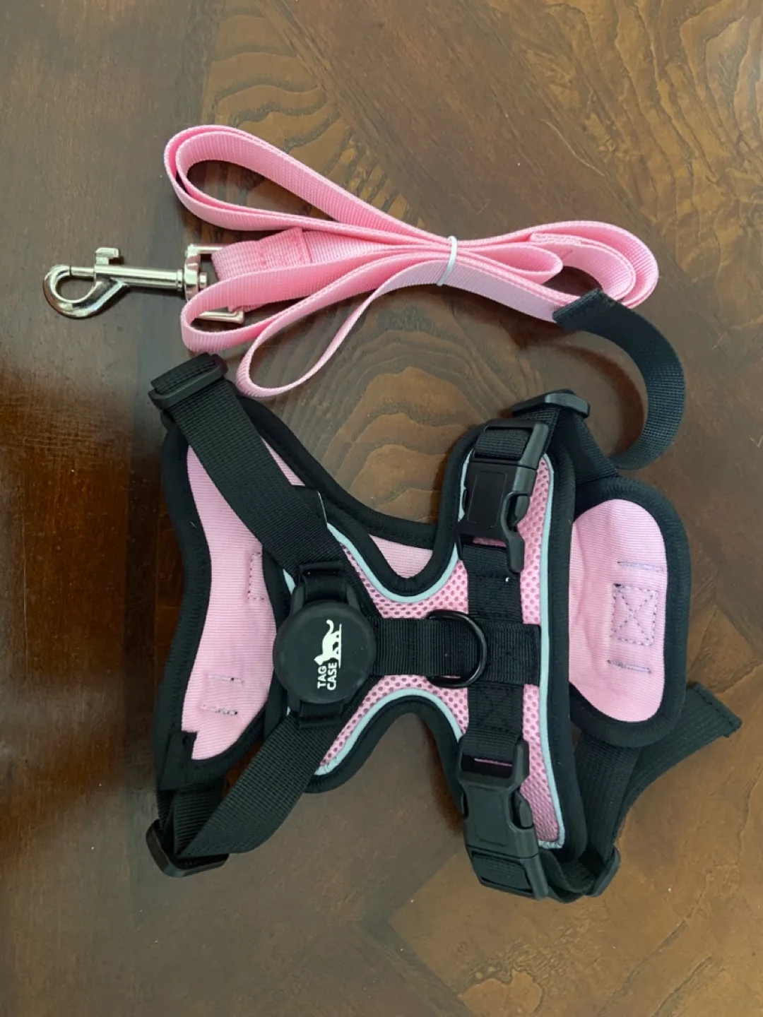 🇨🇦Tag-A-Longs Pink Dog Harness & Leash Set thumbnail