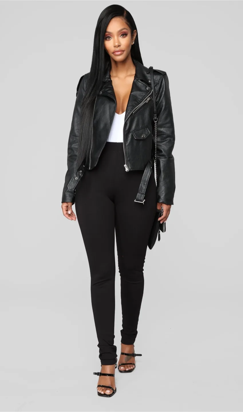 Fashion Nova Black Leggings - M thumbnail