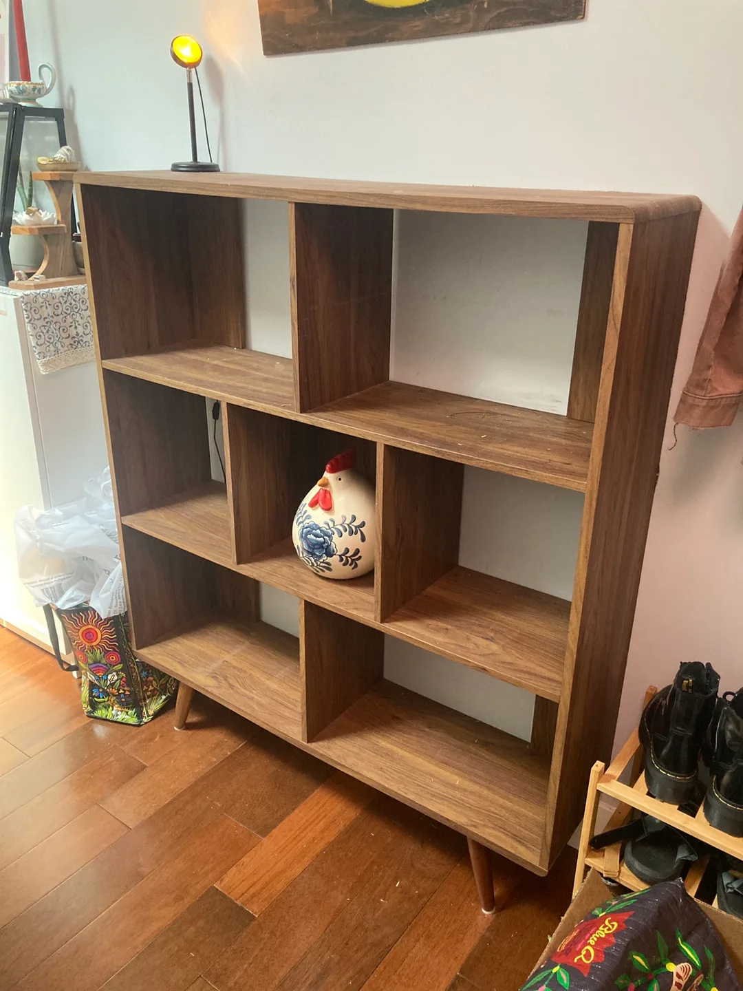 Wood Bookshelf with Cubbies thumbnail