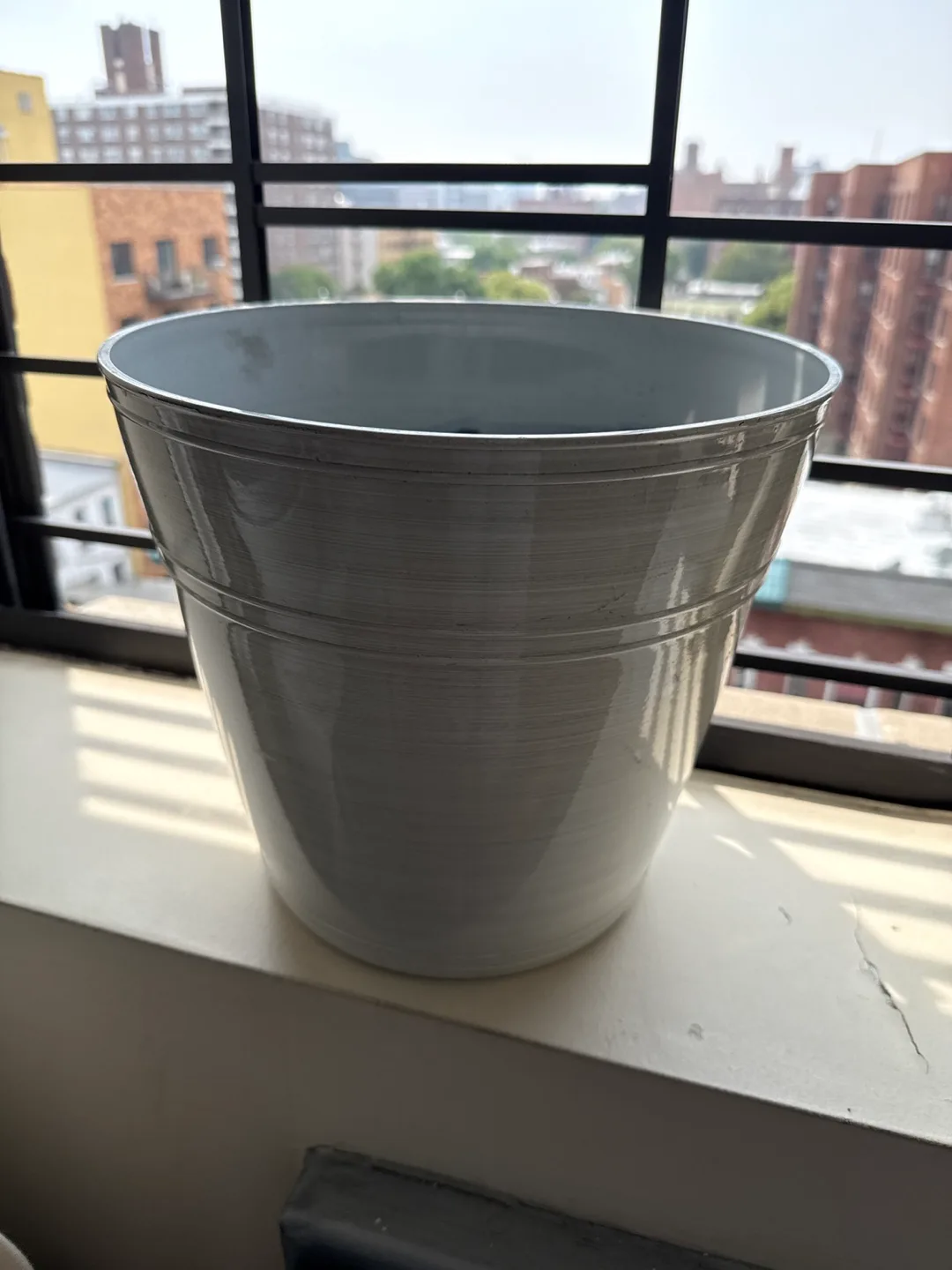 White Plastic Flower Pot thumbnail