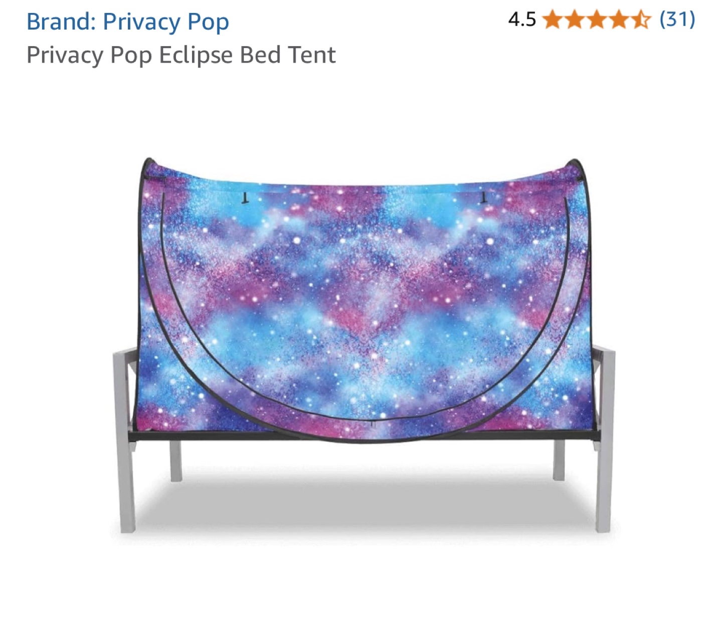 Privacy Pop Eclipse Bed Tent - Unicorn Galaxy Twin size - photo 3