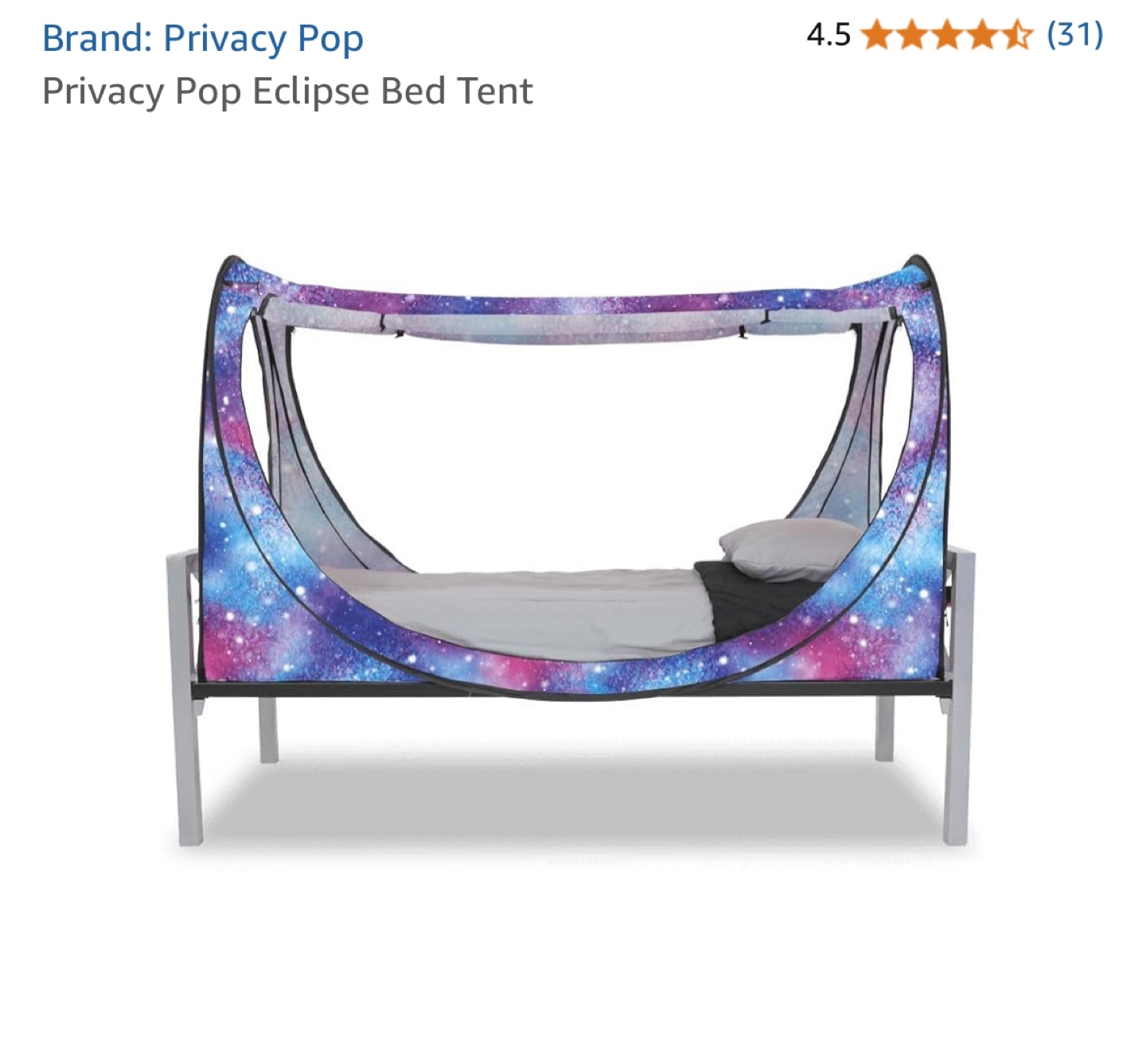 Privacy Pop Eclipse Bed Tent - Unicorn Galaxy Twin size - photo 2