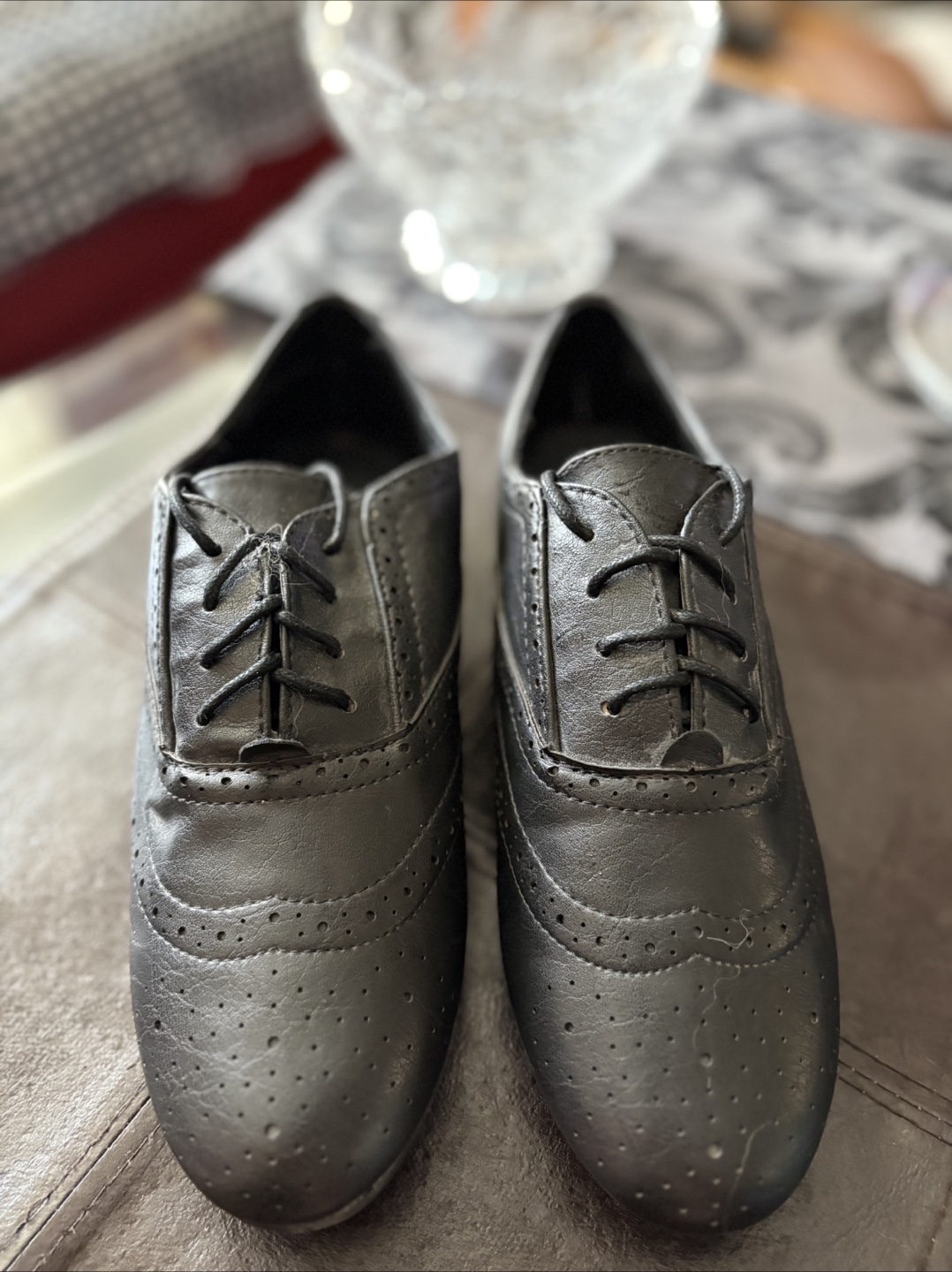 JustFab Tremor Black Oxford Shoes - Size 7.5