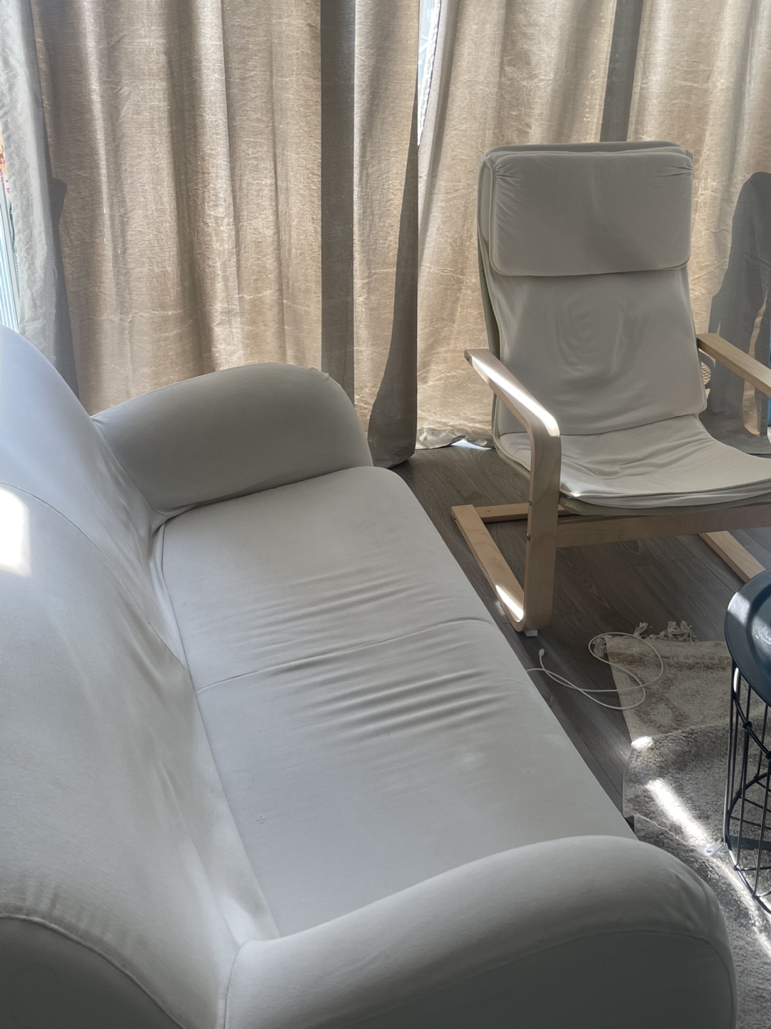 IKEA White Loveseat Sofa
