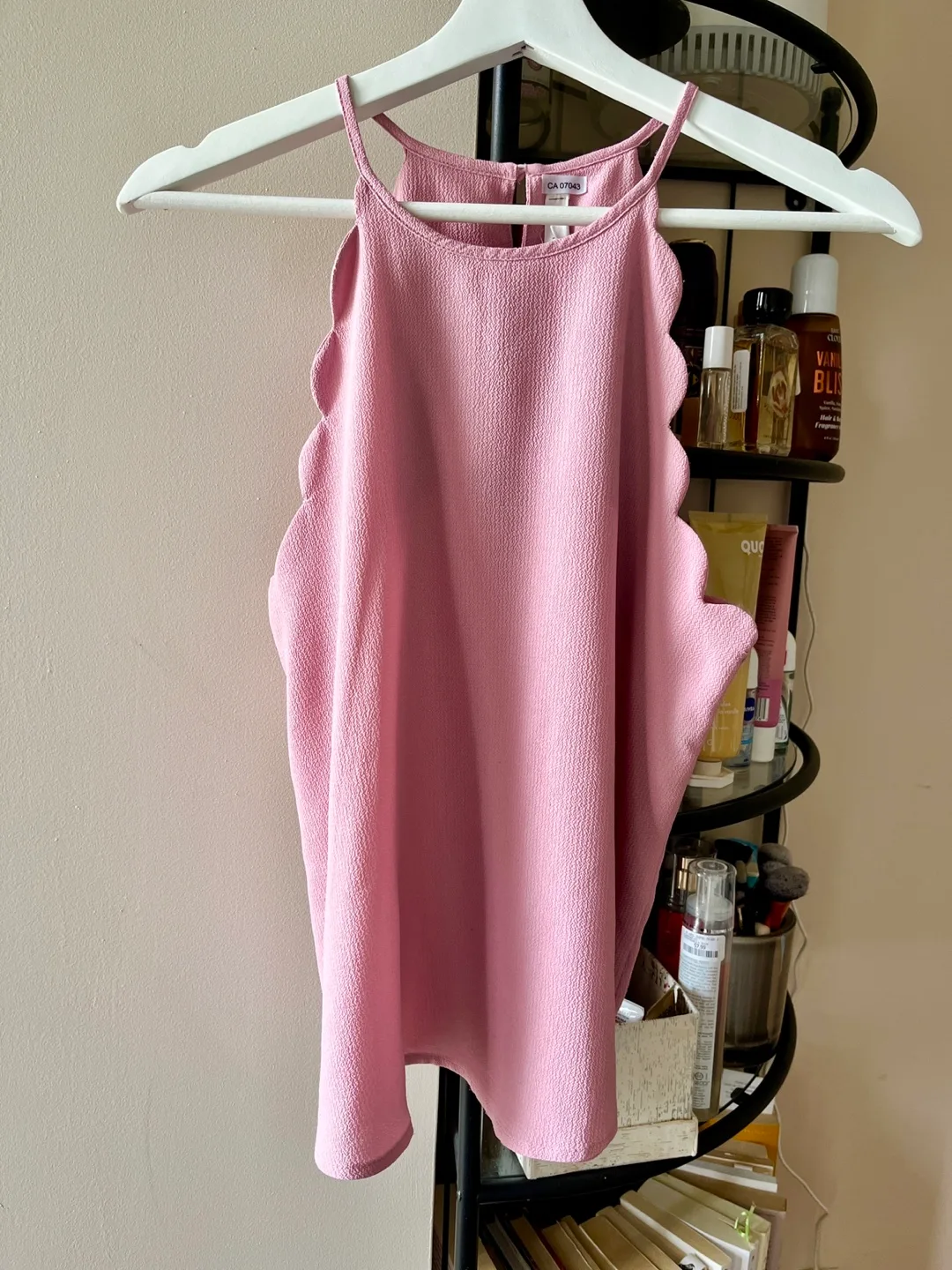 Pink Scalloped Tank Top - Size M thumbnail
