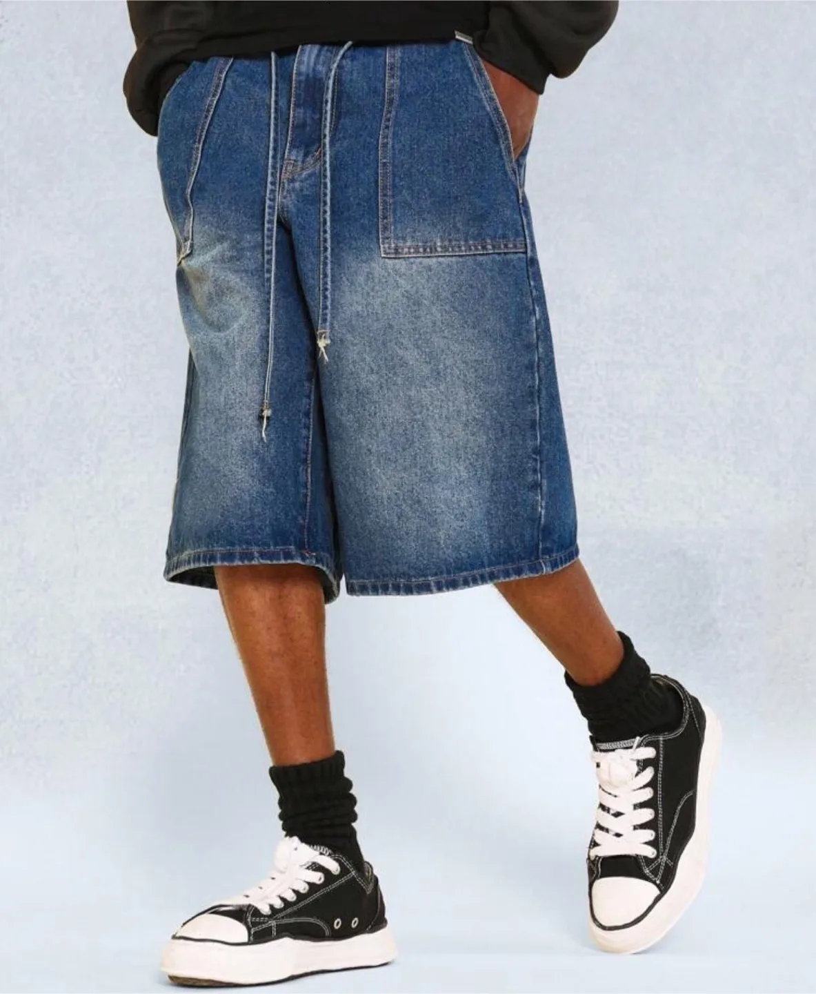 Denim Culottes - Wide Leg Shorts thumbnail