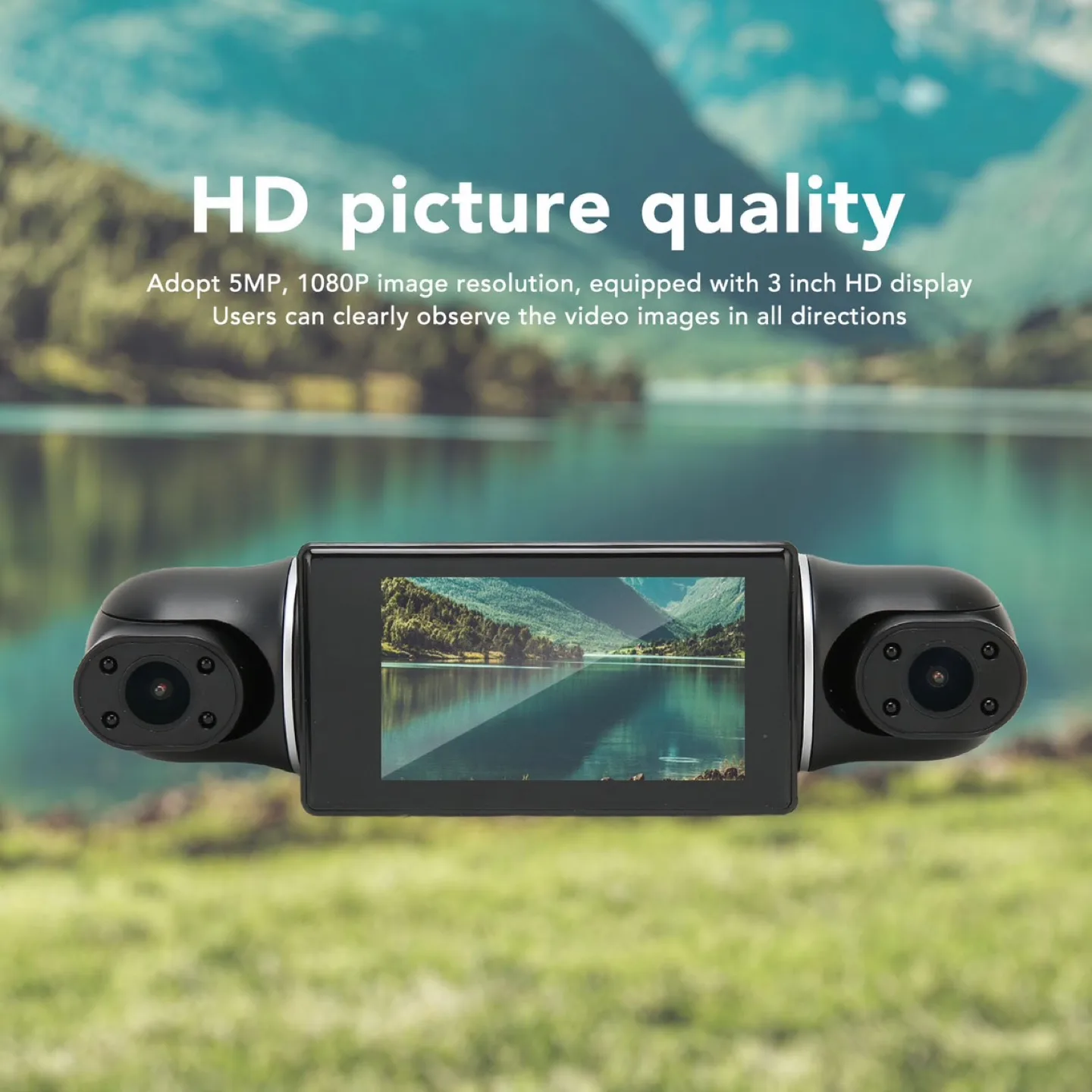4 Channel Dash Cam, Quad Camera FHD 1080P* - 3” Display image indicator(2)